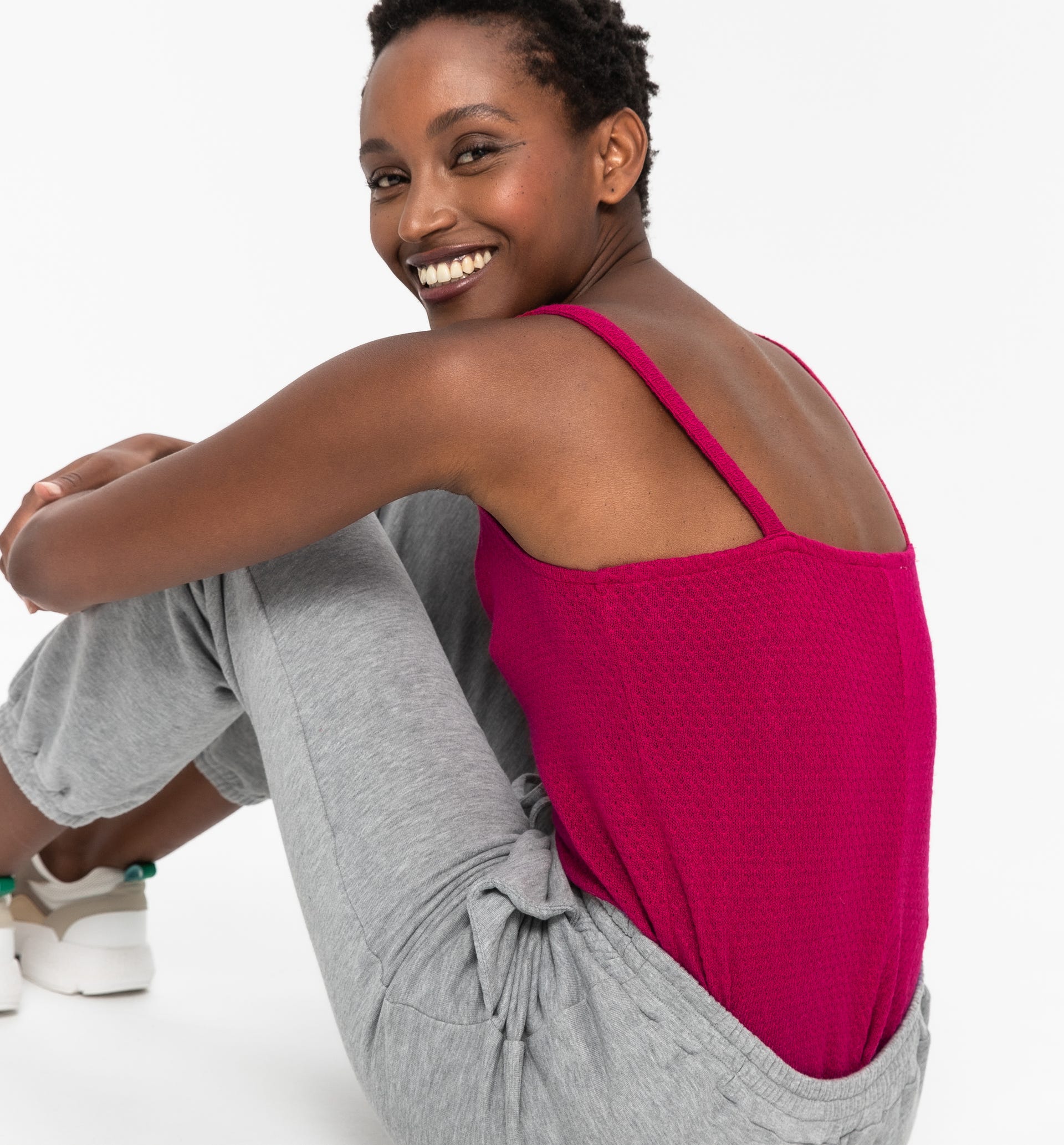 Openwork knit top
