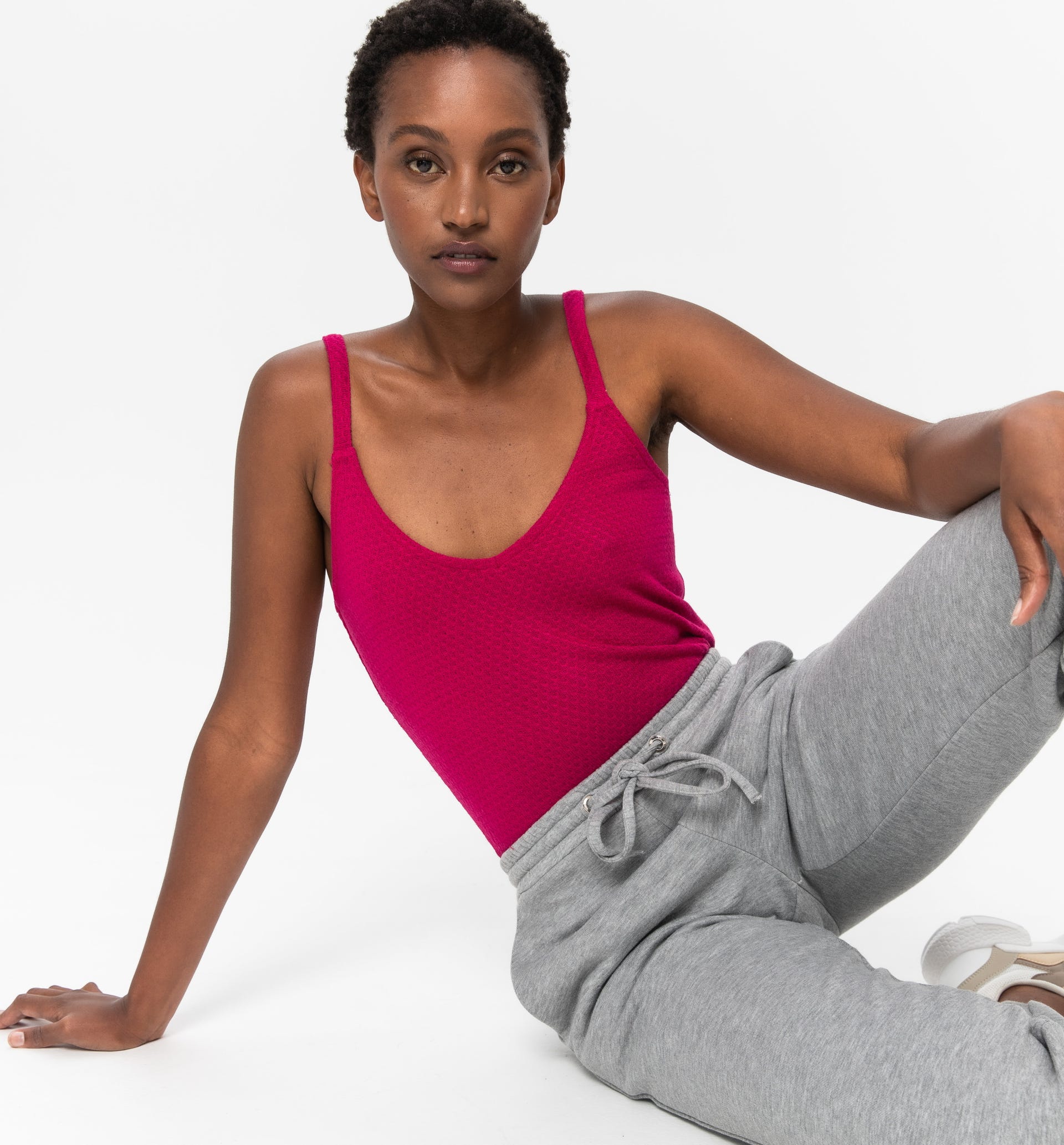 Openwork knit top