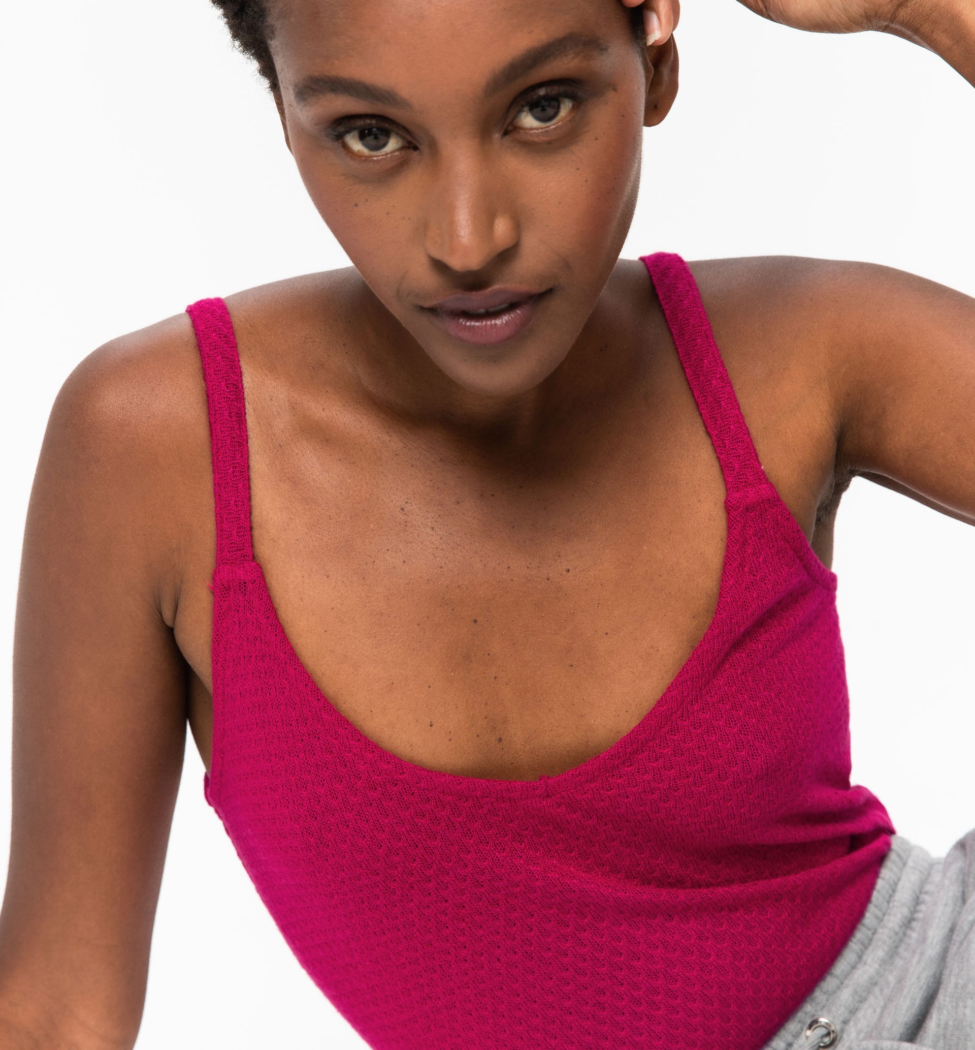 Openwork knit top