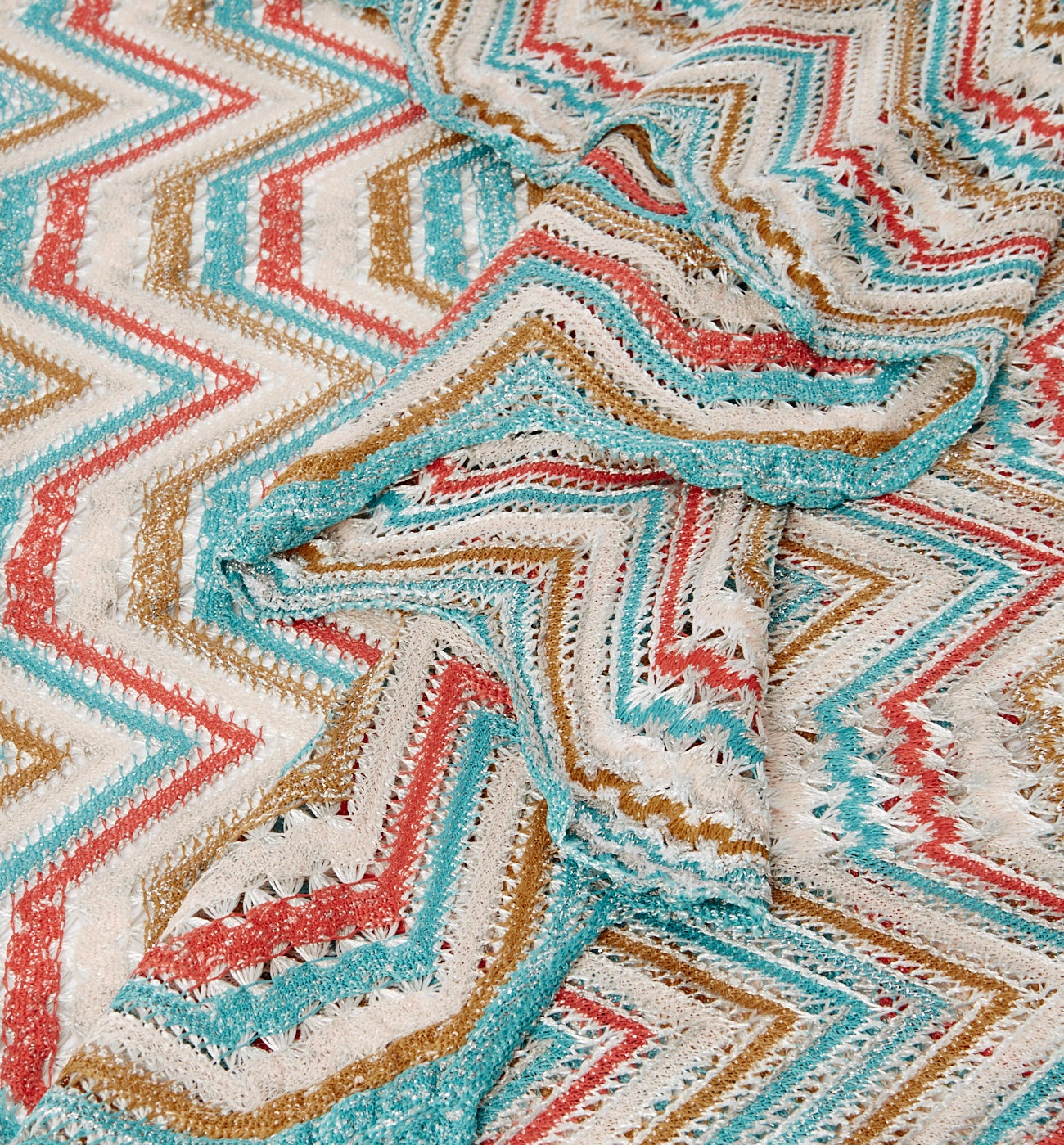 Jersey fabric cut Multicolour stripes