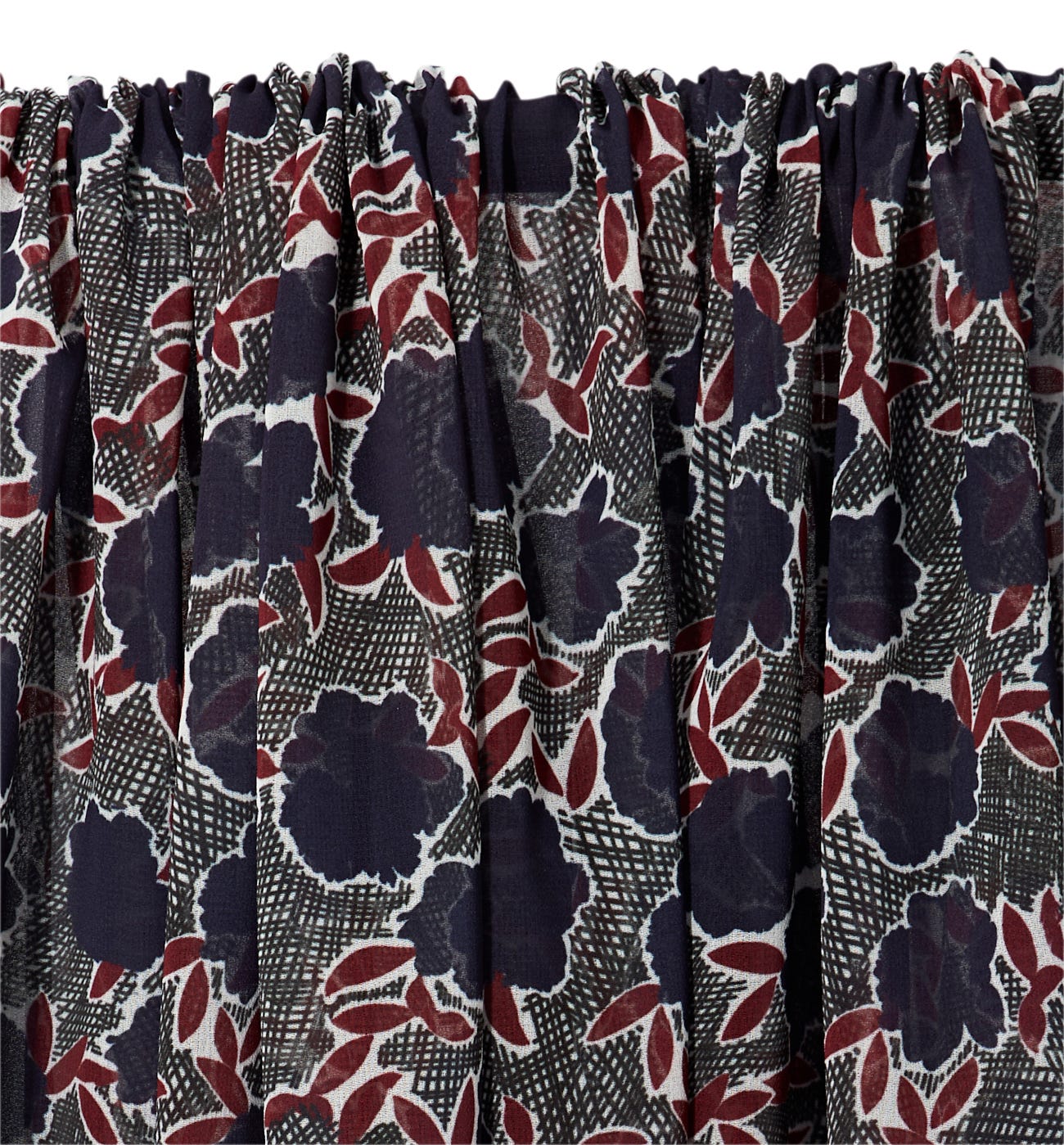 Voile fabric cut