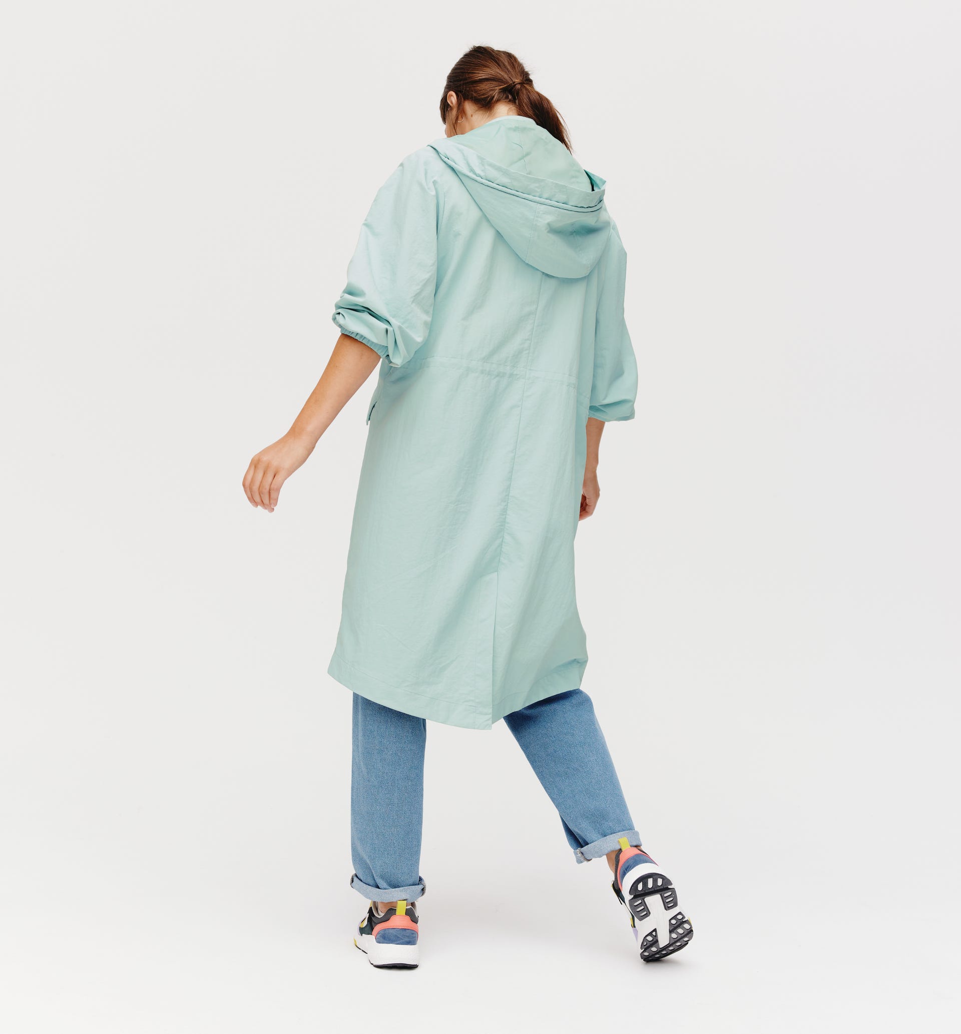 Fashion hooded raincoat
