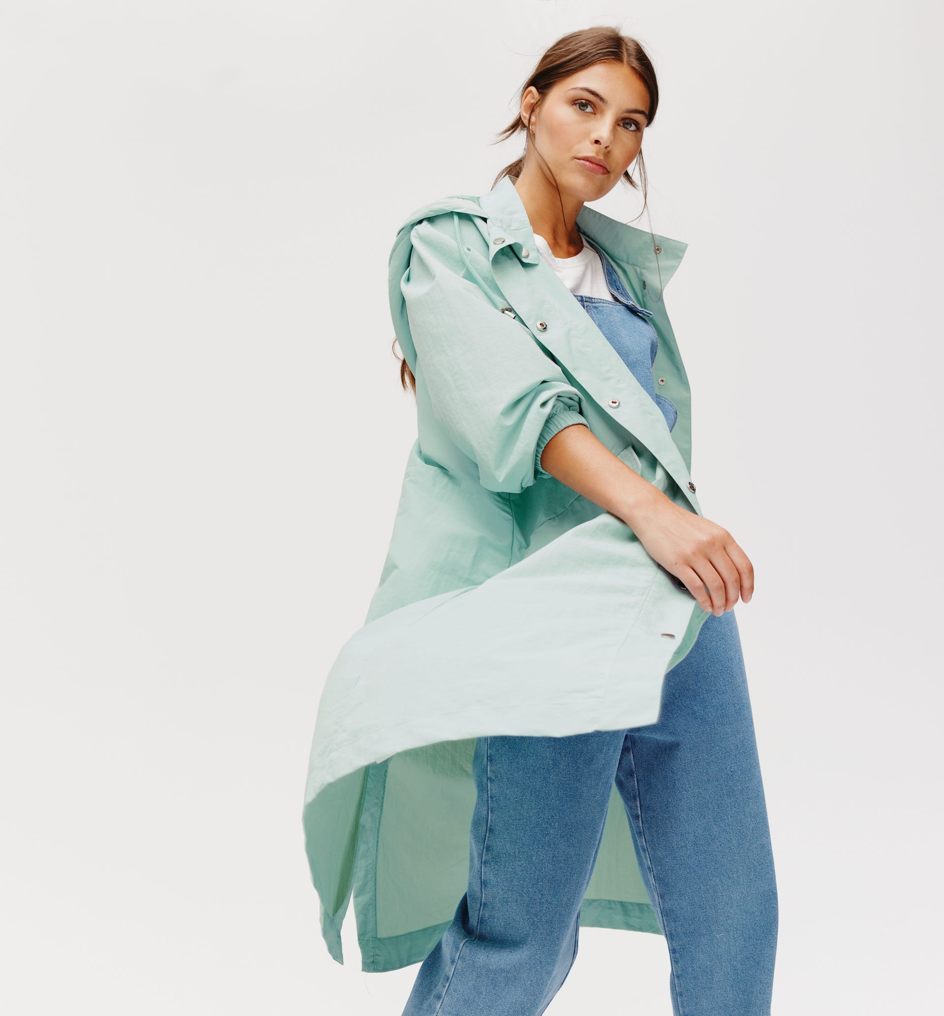 Fashion hooded raincoat