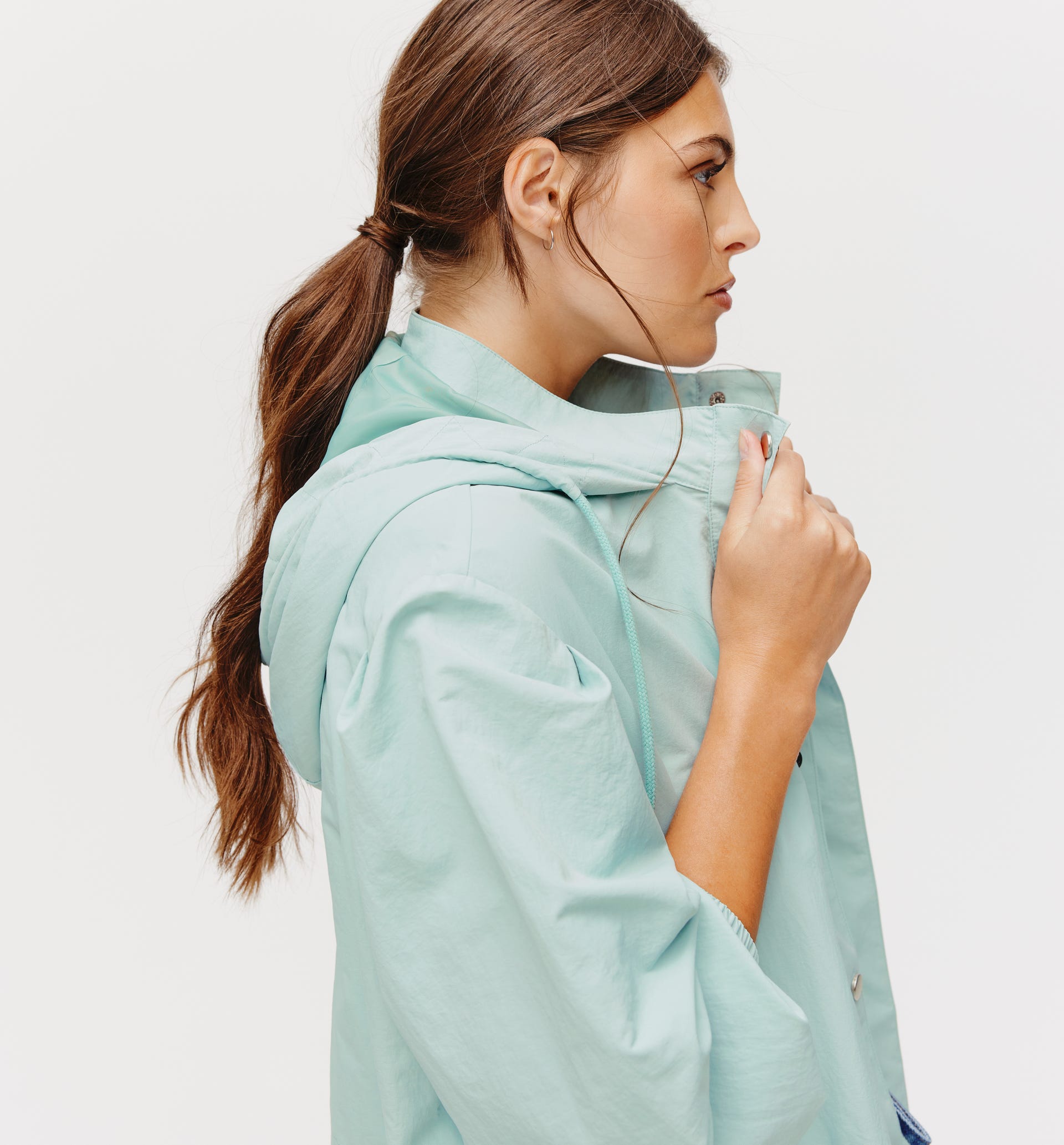 Fashion hooded raincoat