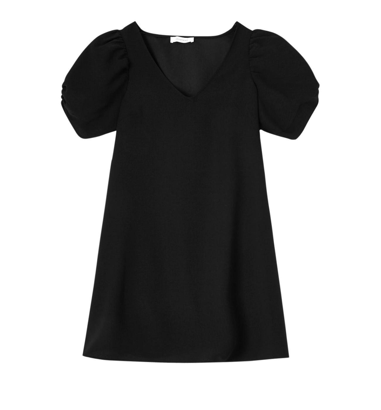 Puff-sleeved short dress
