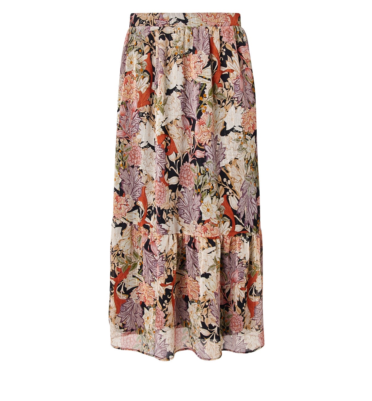 Long frilly skirt
