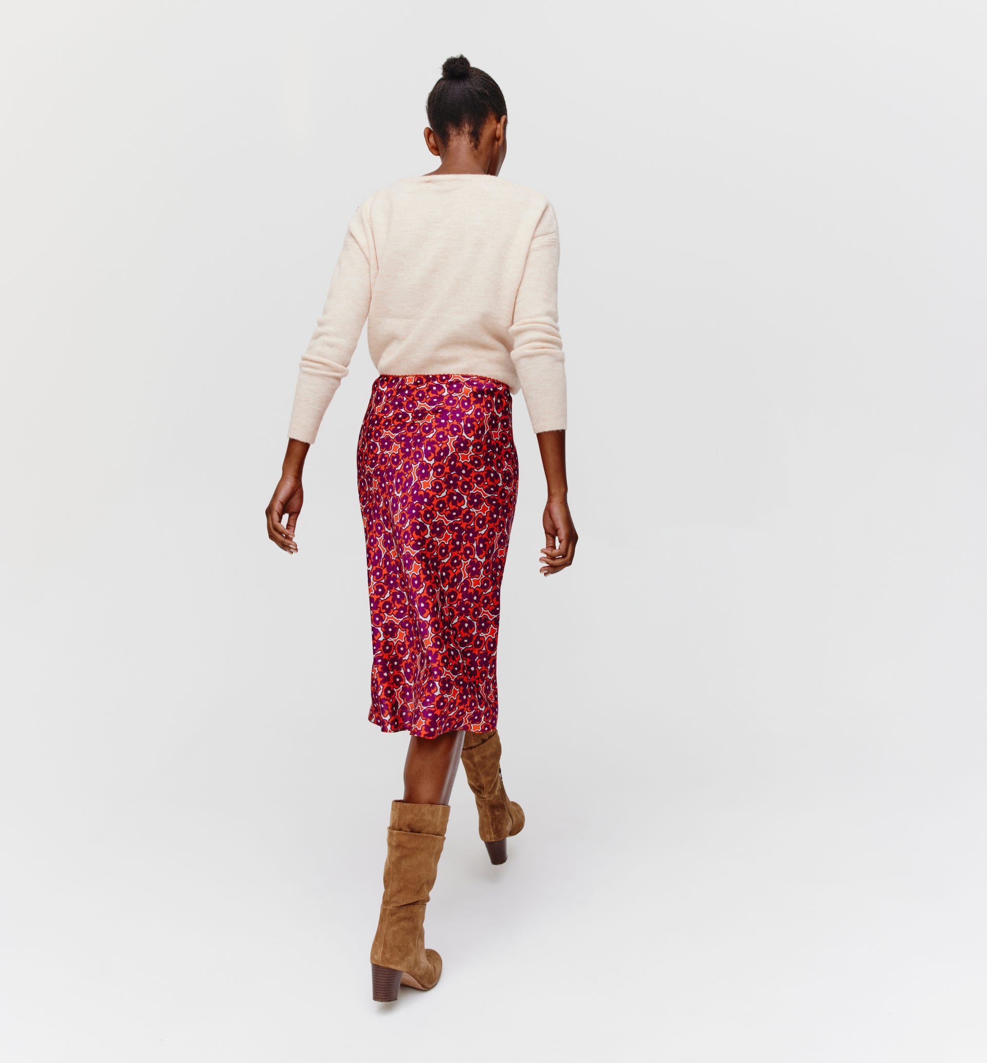 Jupe midi évasée Femme