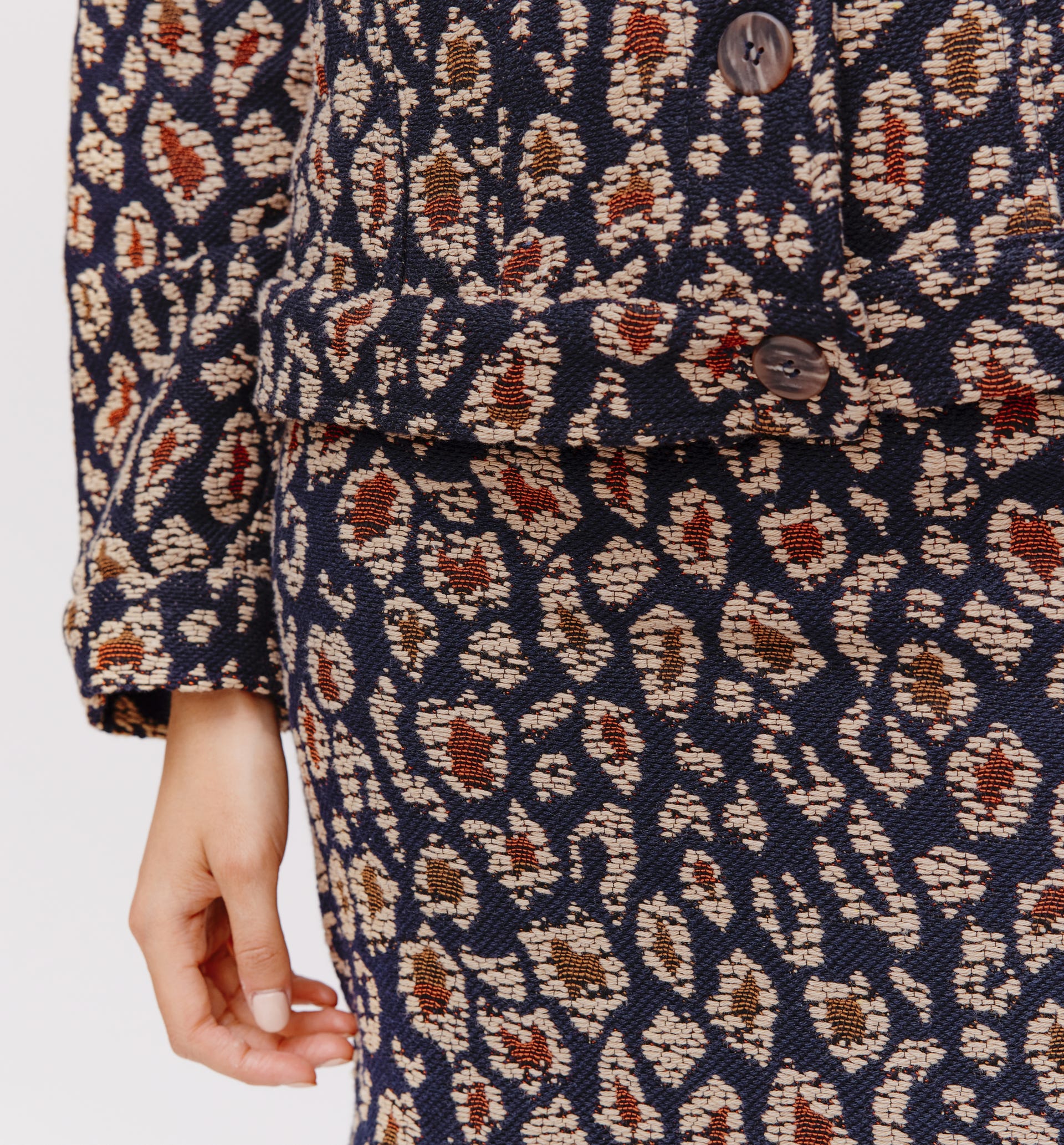 Gonna jacquard francese