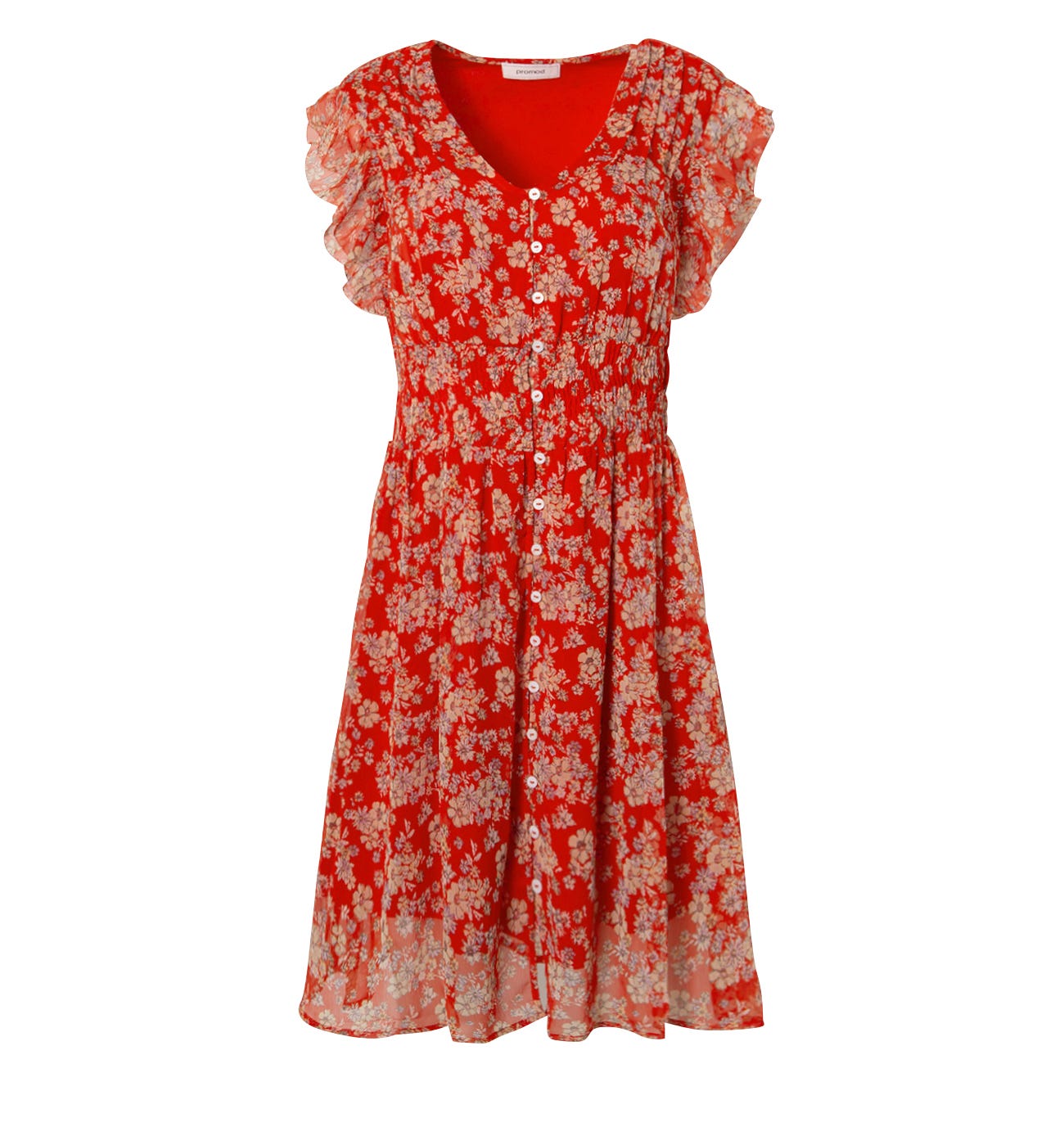 Smocked voile dress