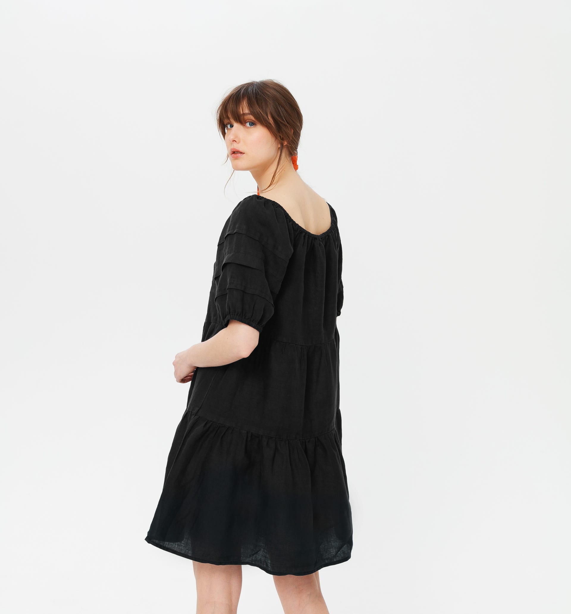 Linen babydoll dress