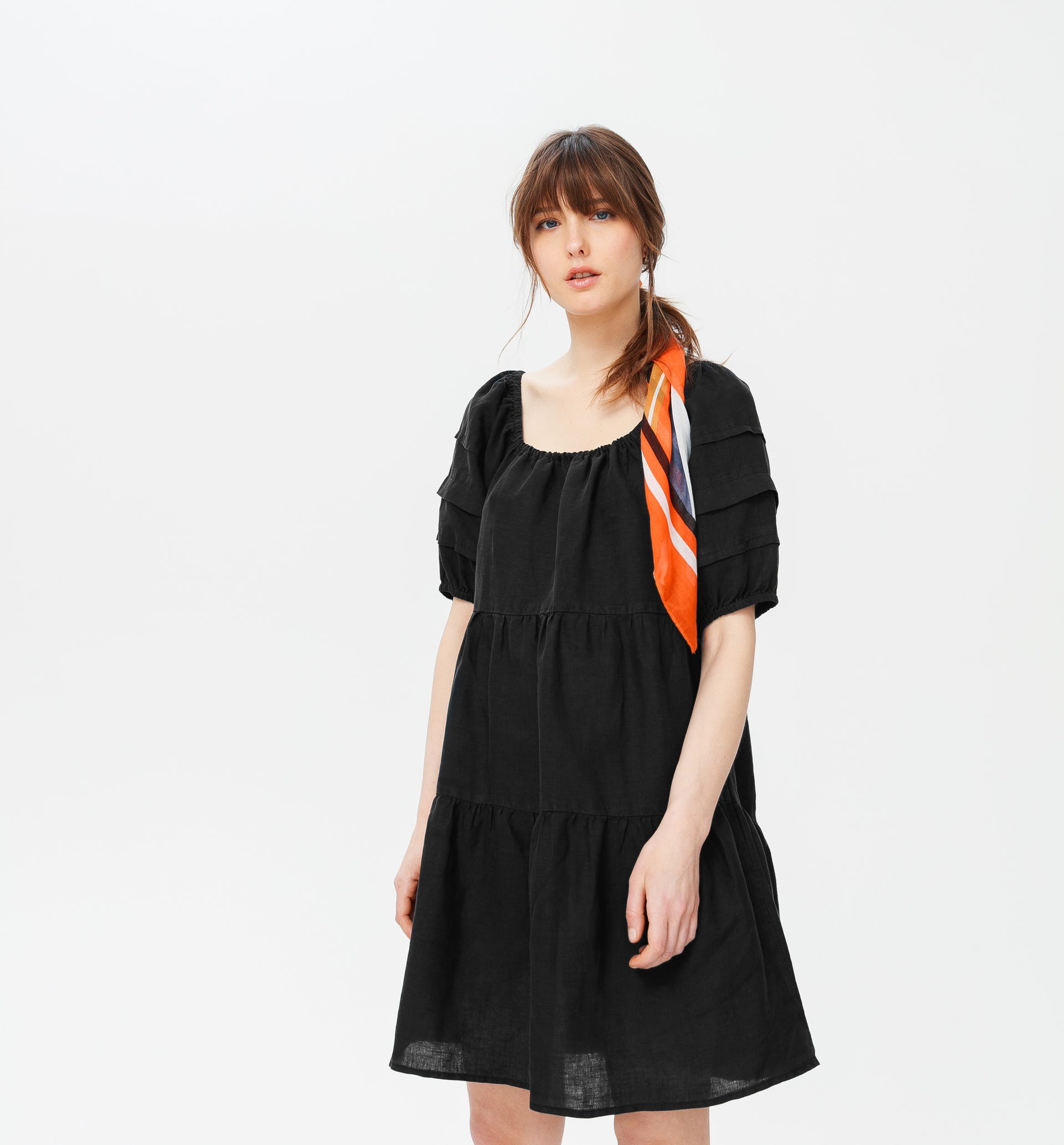 Linen babydoll dress
