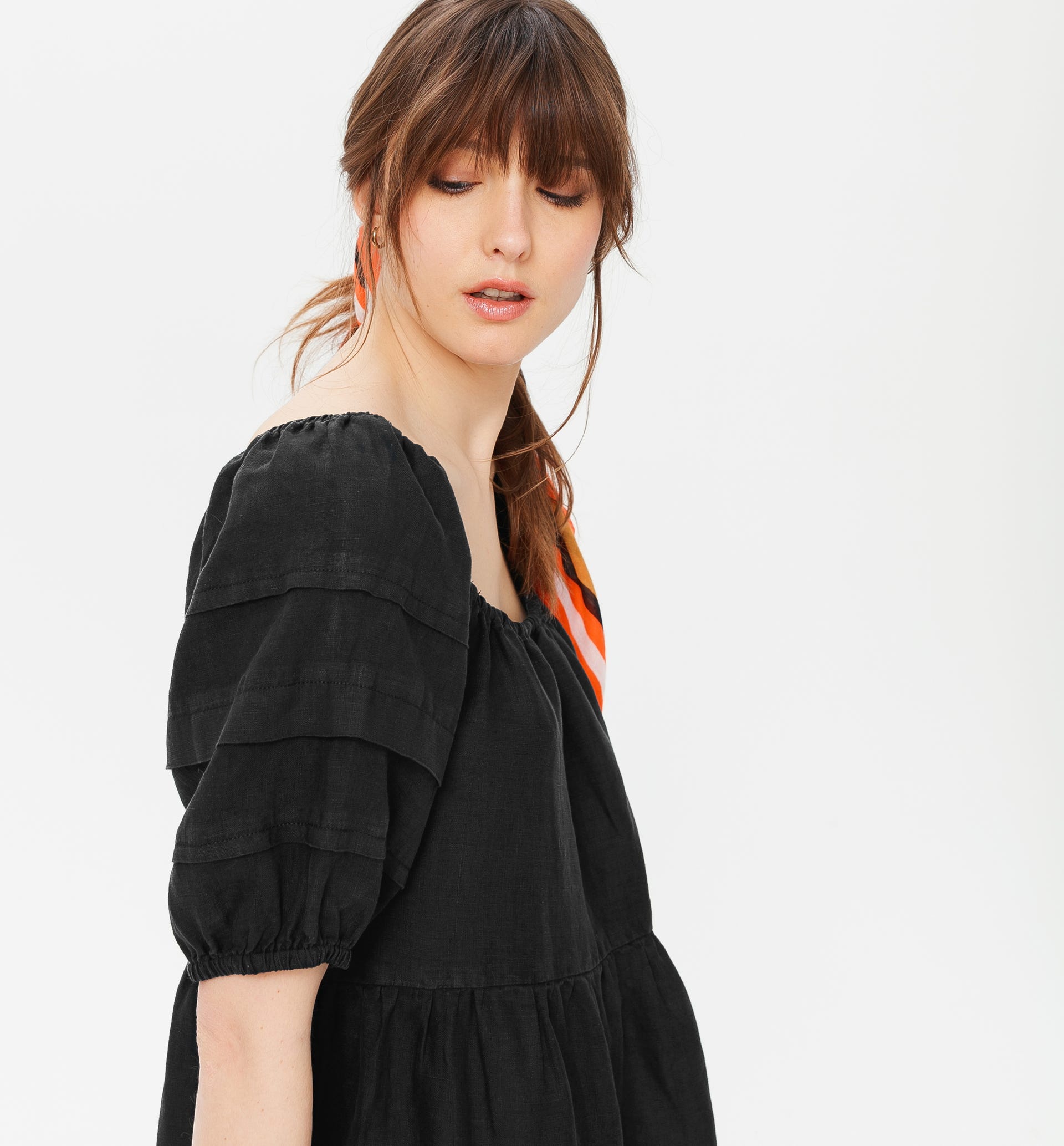 Linen babydoll dress