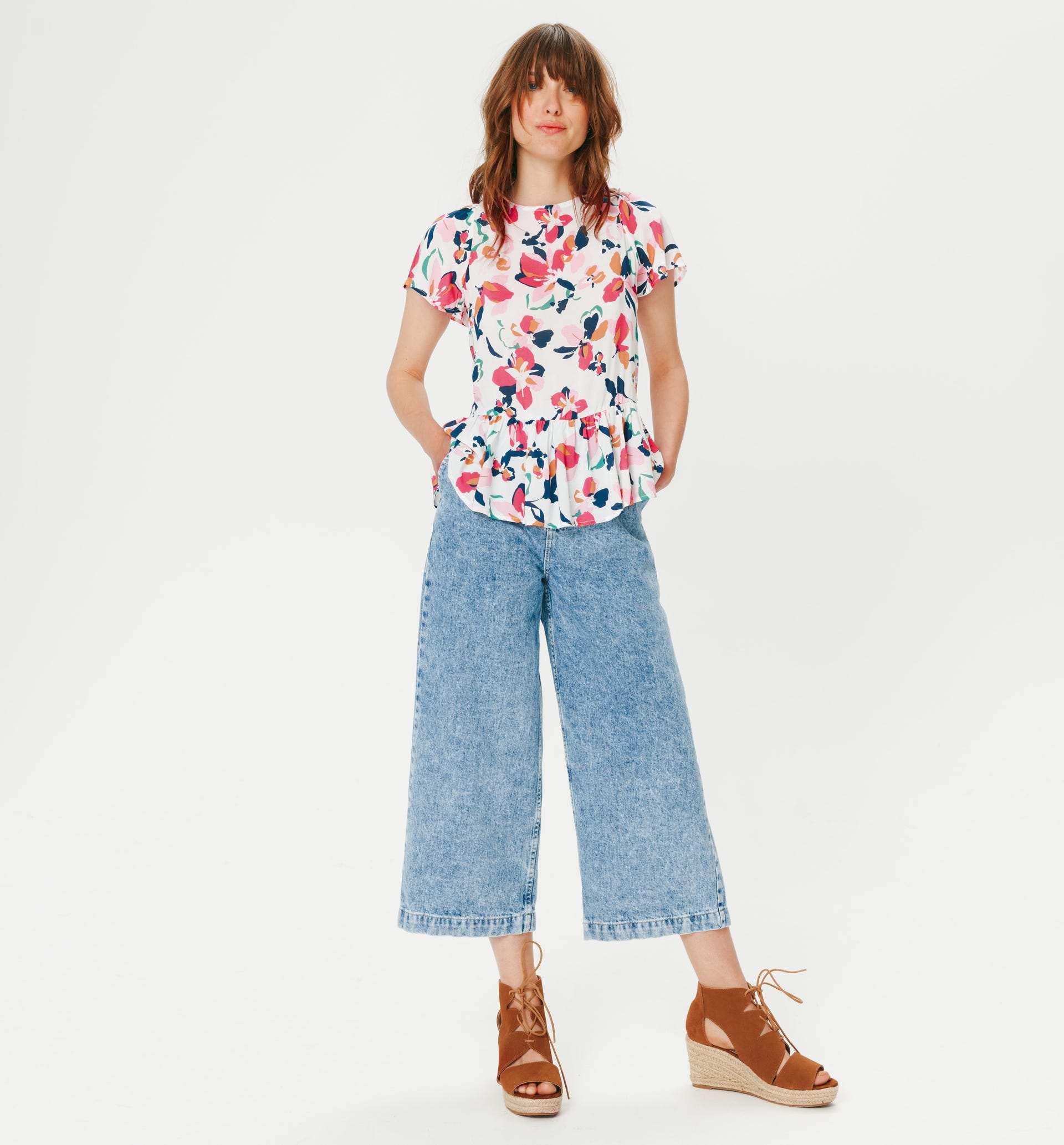 Blusa con scollatura retro