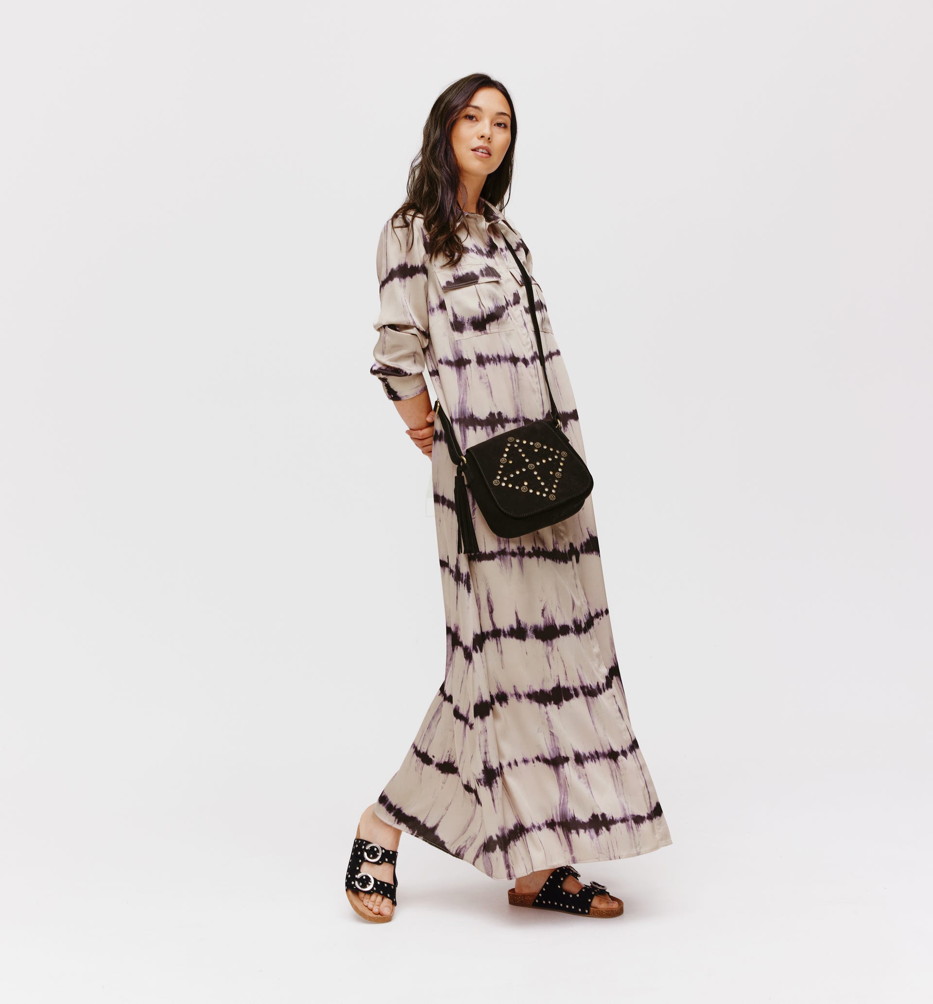 Maxi tie'n'dye dress