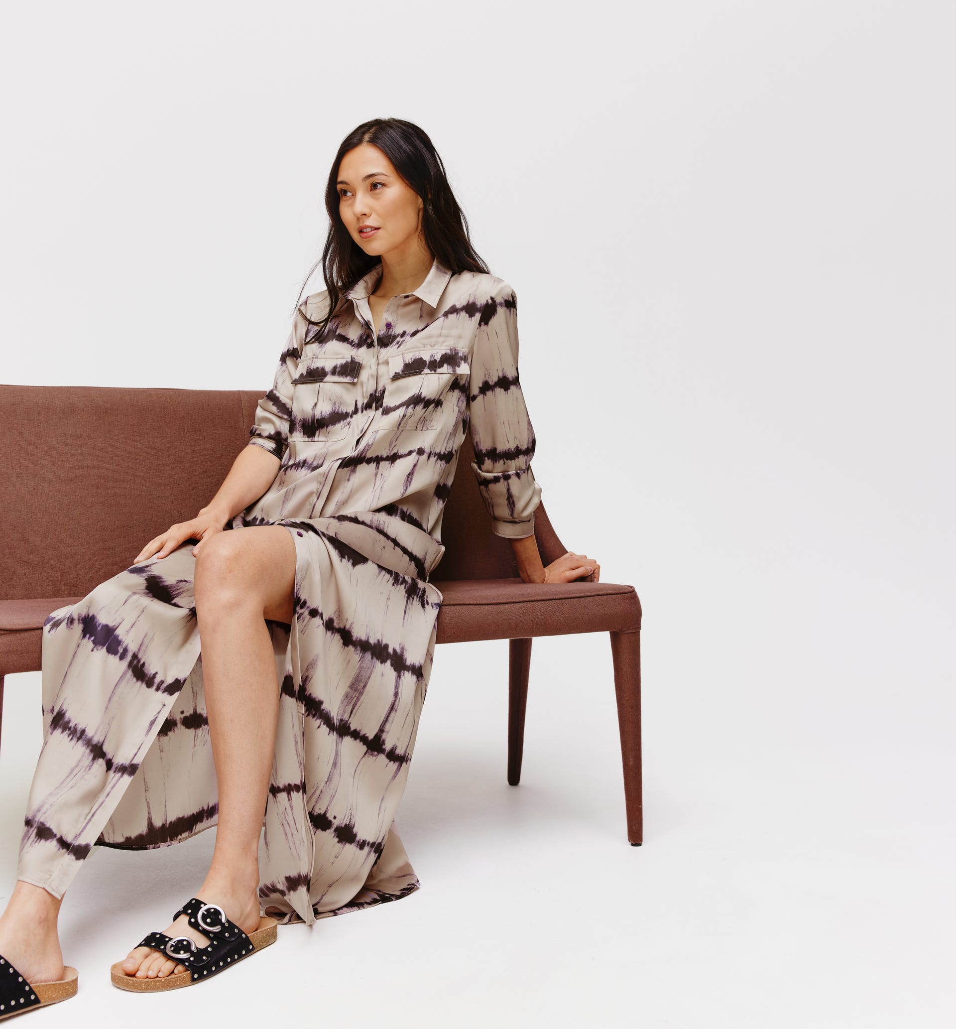 Maxi tie'n'dye dress