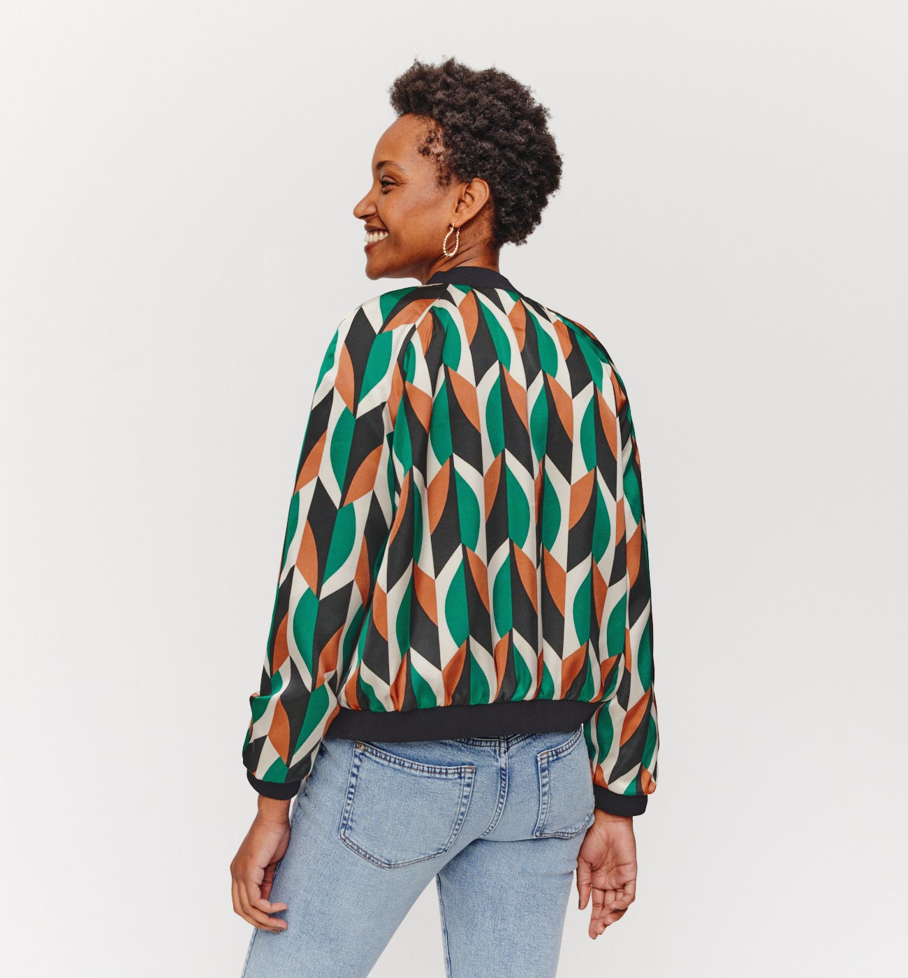 Bomber zippé imprimé