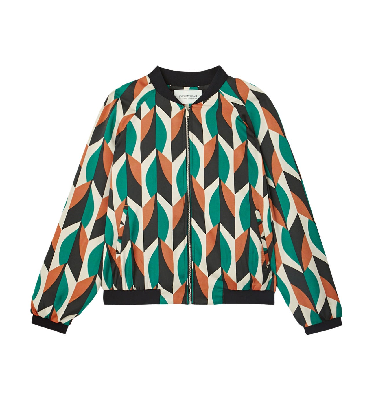 Bomber zippé imprimé