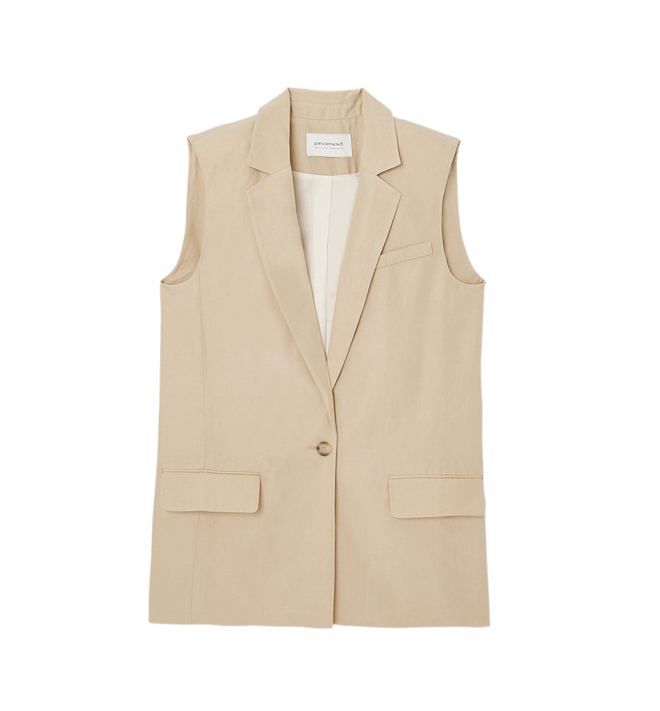 Sleeveless jacket - Beige