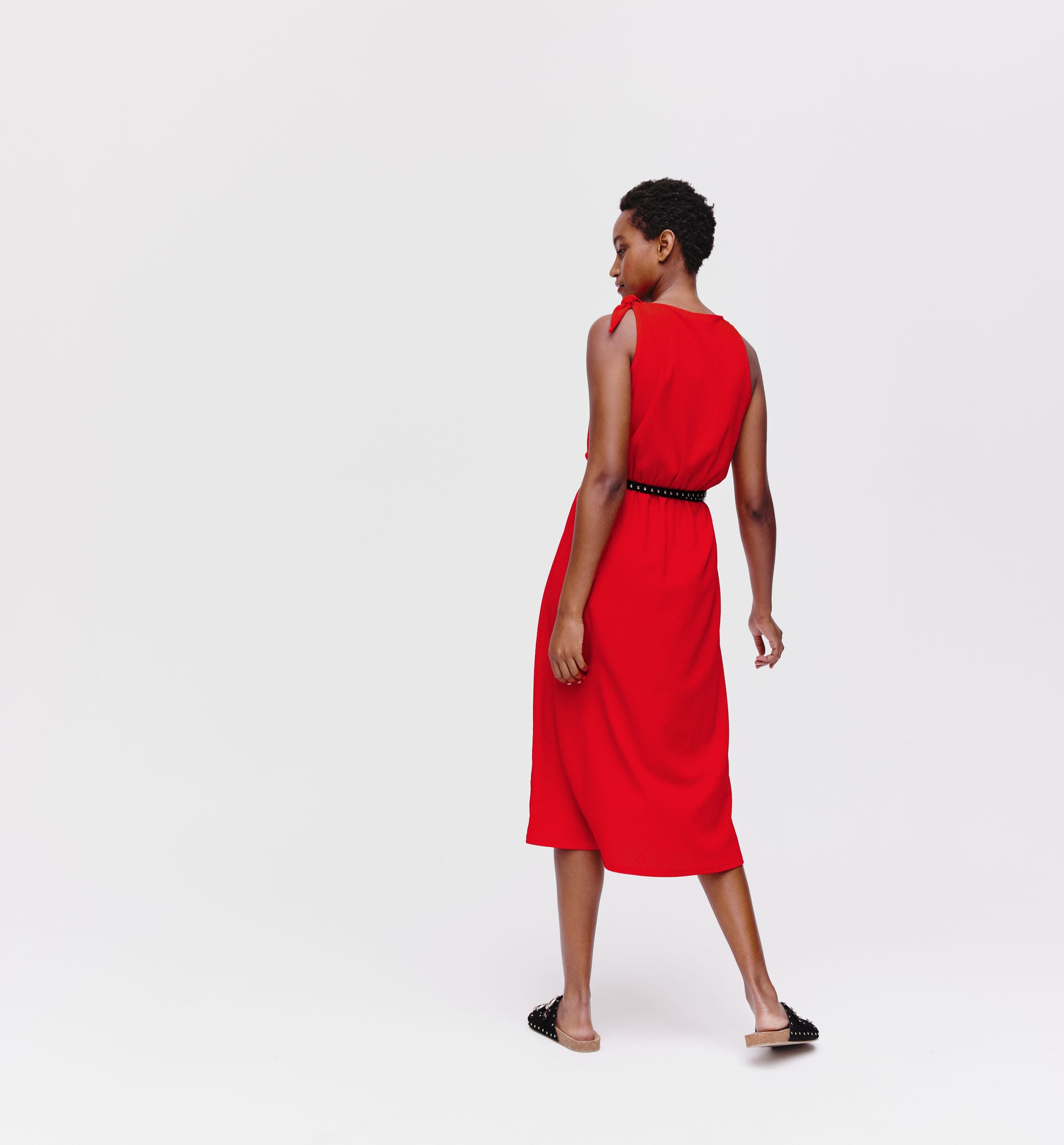 Tie-shoulder dress