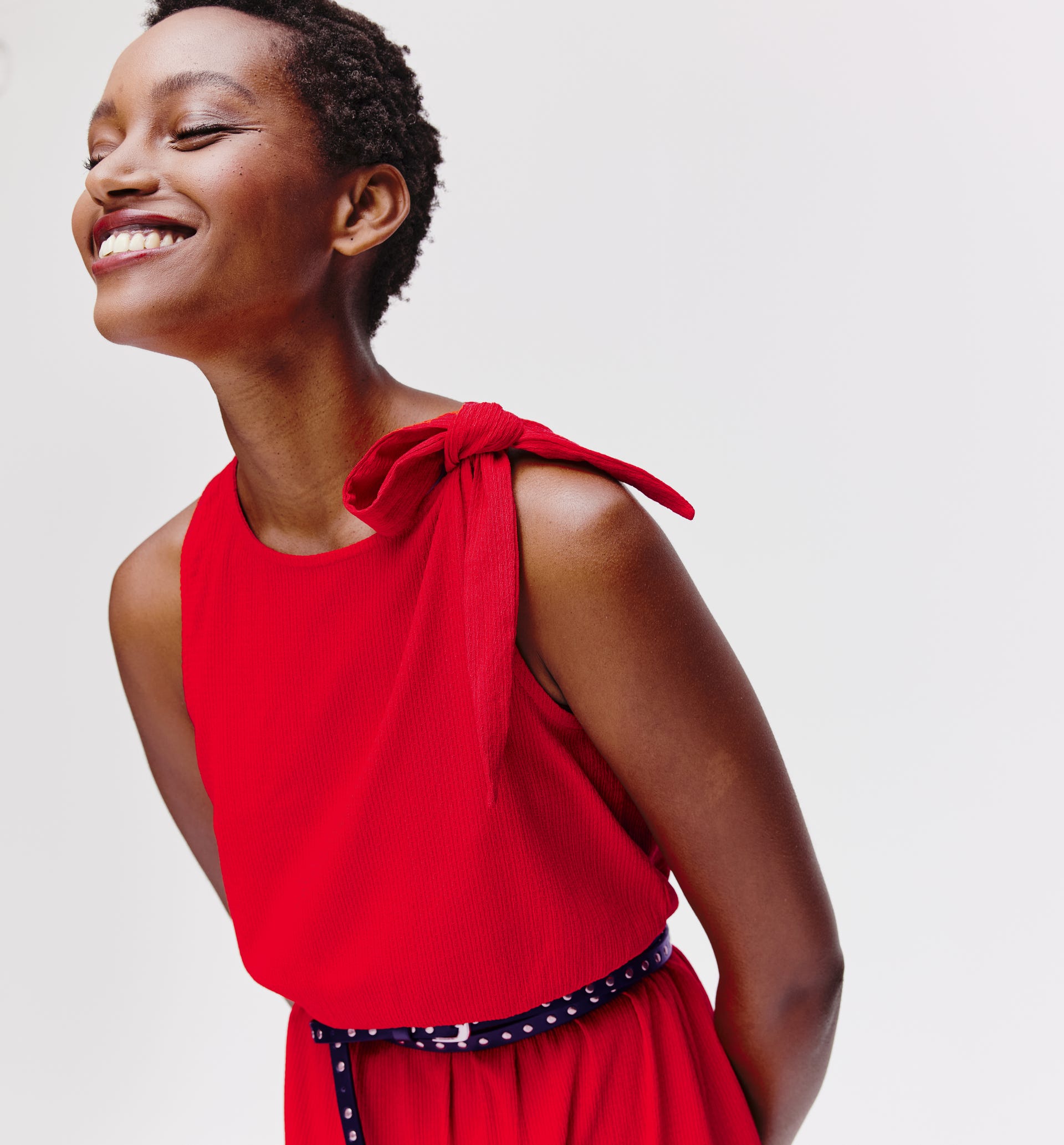 Tie-shoulder dress