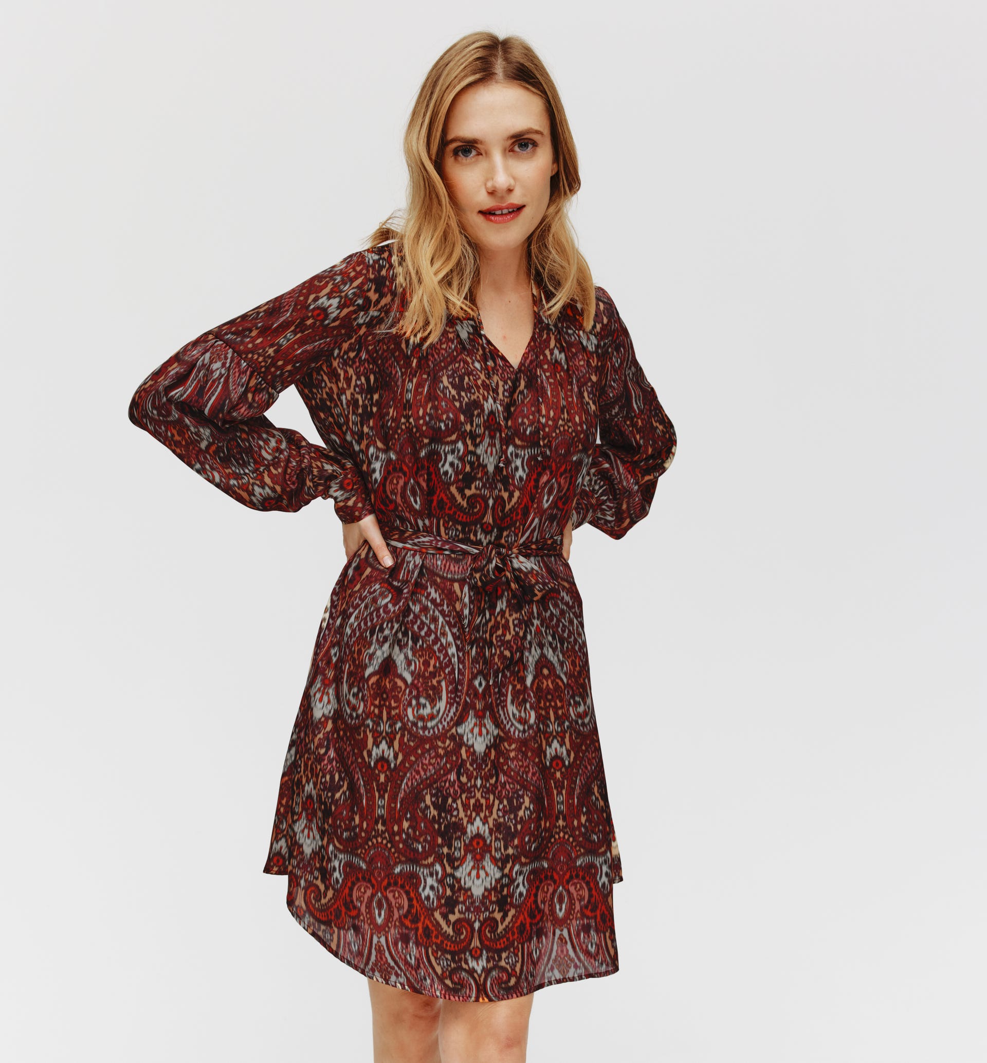 Patterned tunic dress
