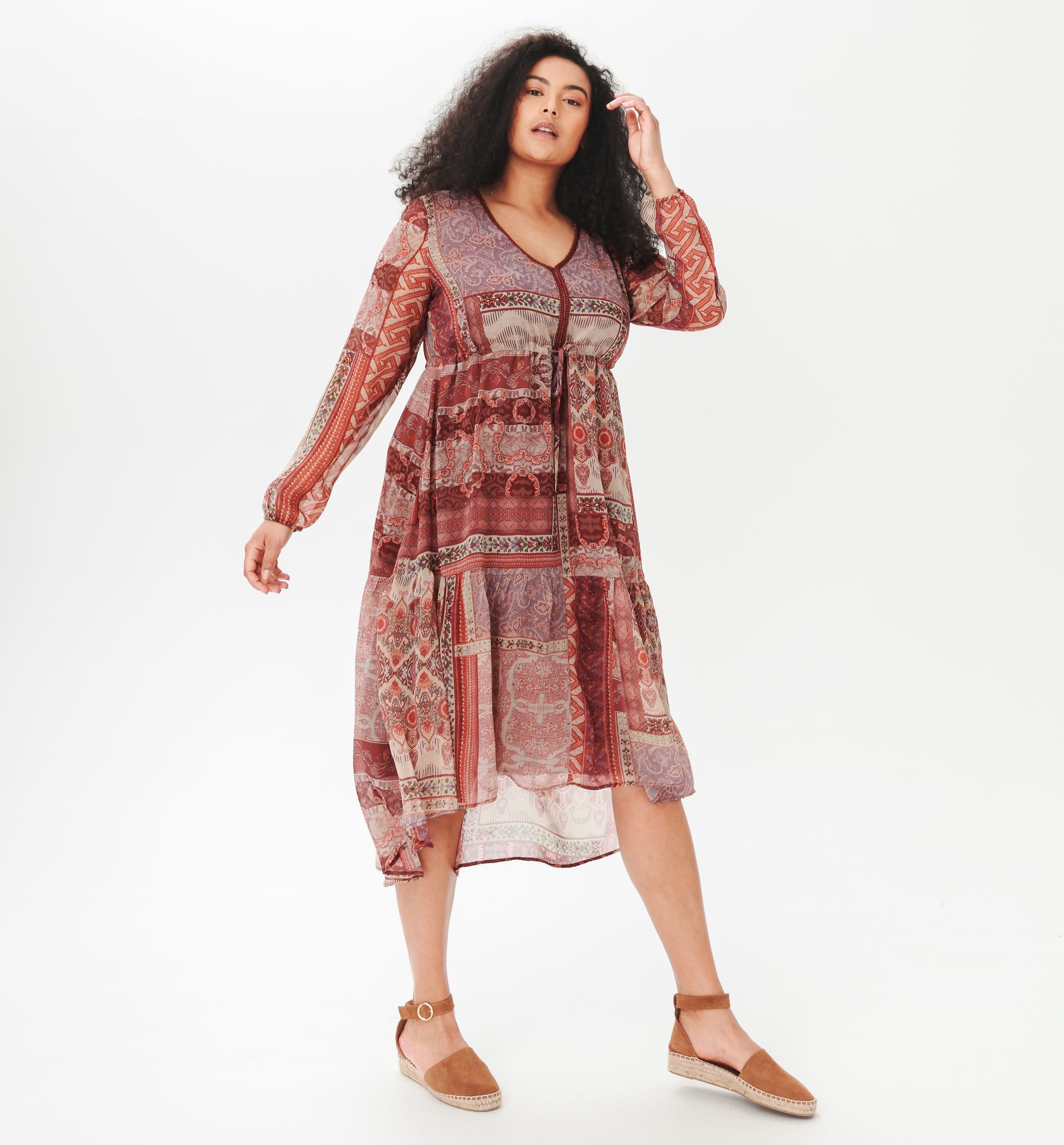 Vestido gasa estampada