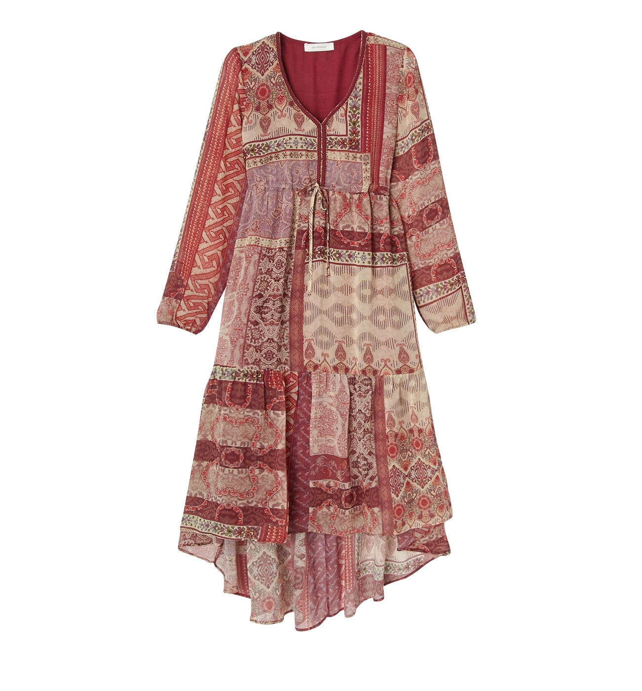 Vestido gasa estampada