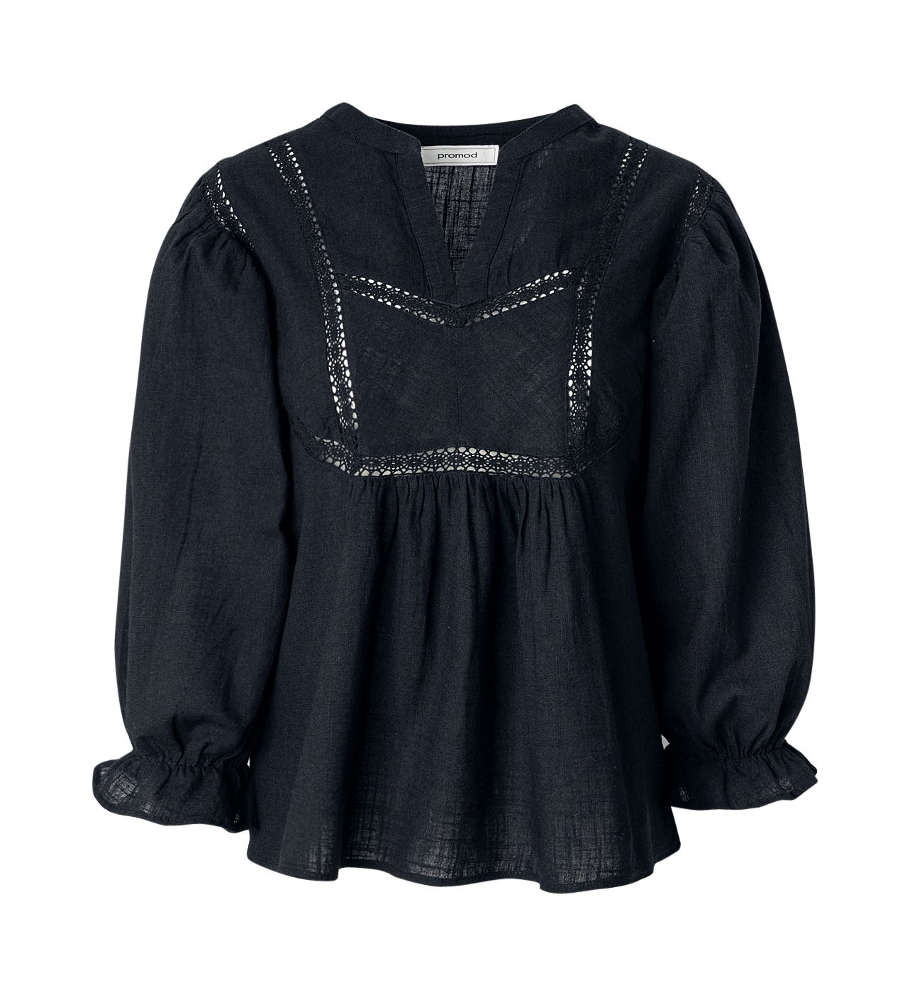 Blusa romántica en algodón