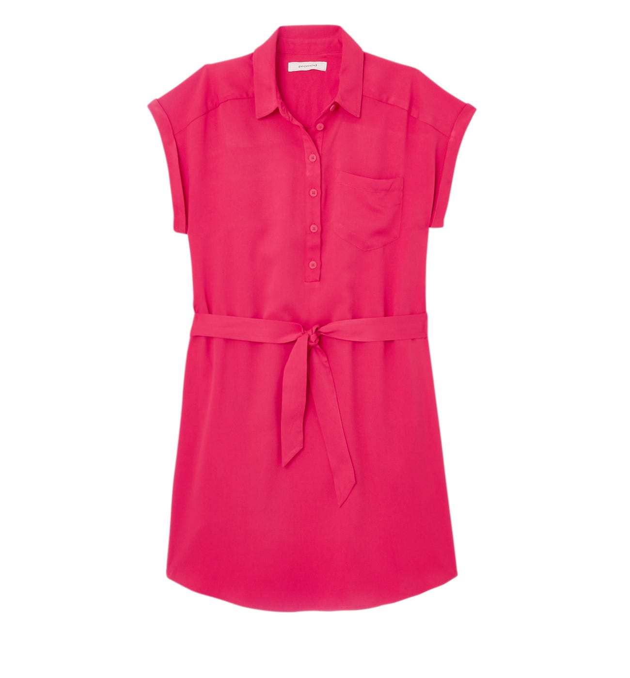 Kurzarm-Kleid mit Gürtel