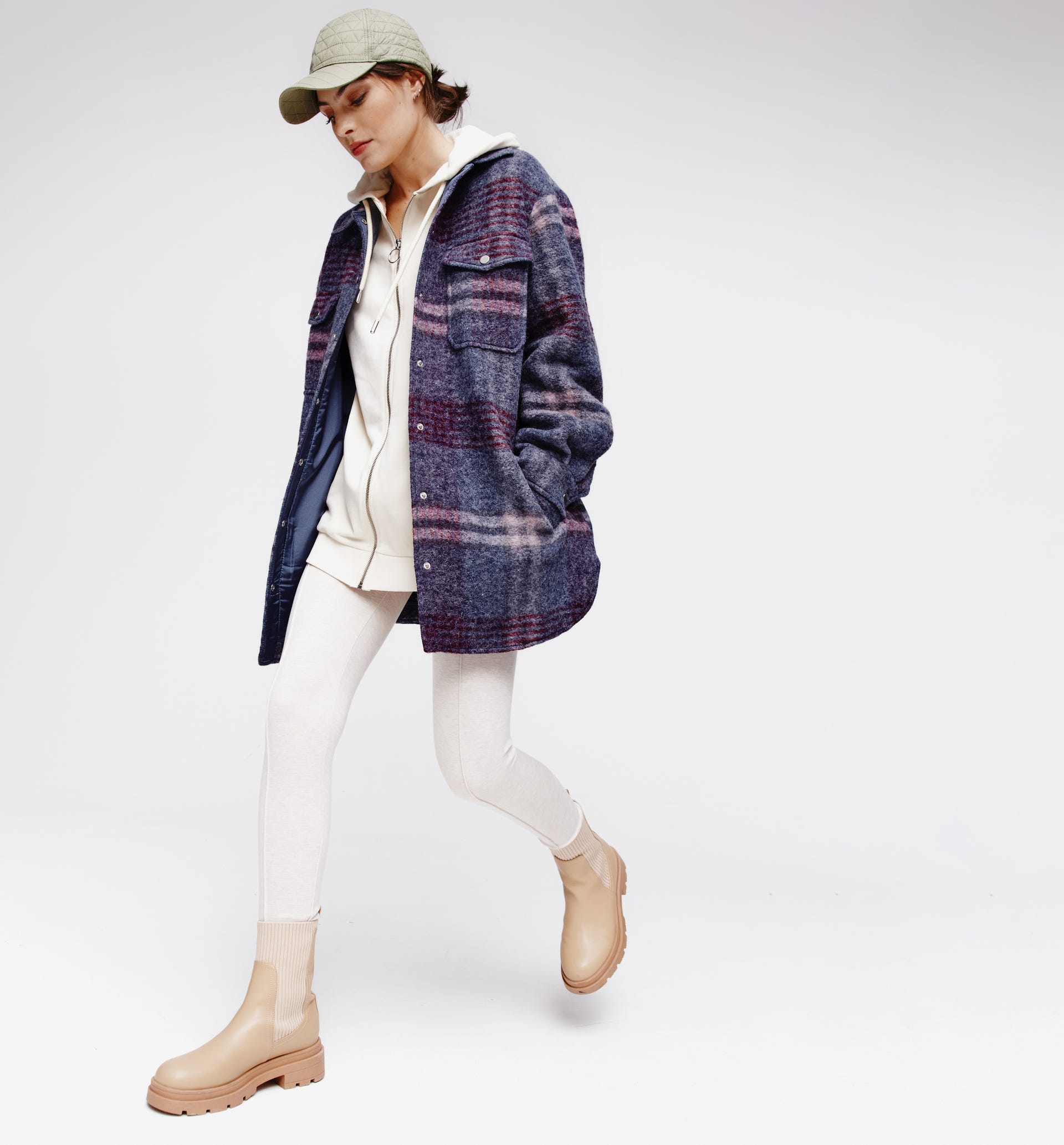 Manteau surchemise en laine