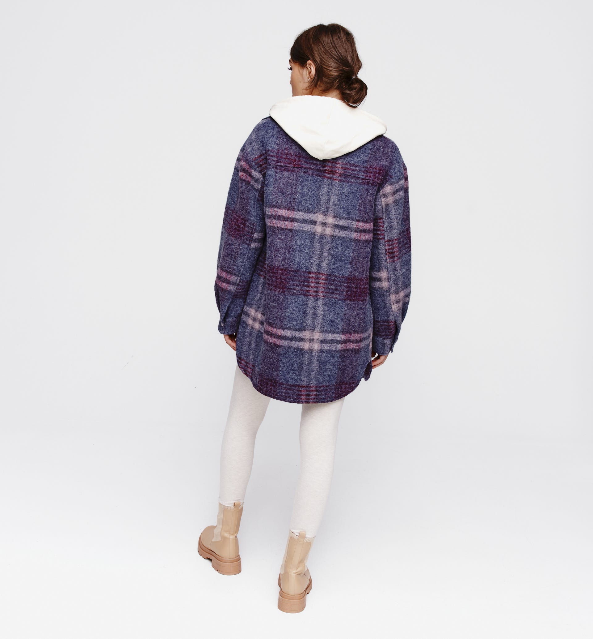 Manteau surchemise en laine
