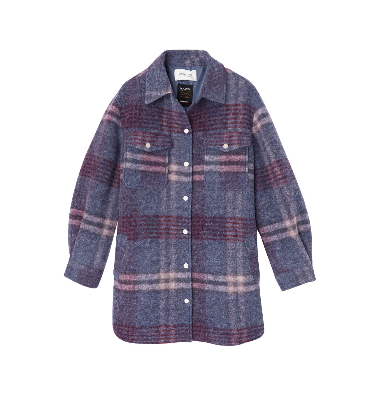 Manteau surchemise en laine