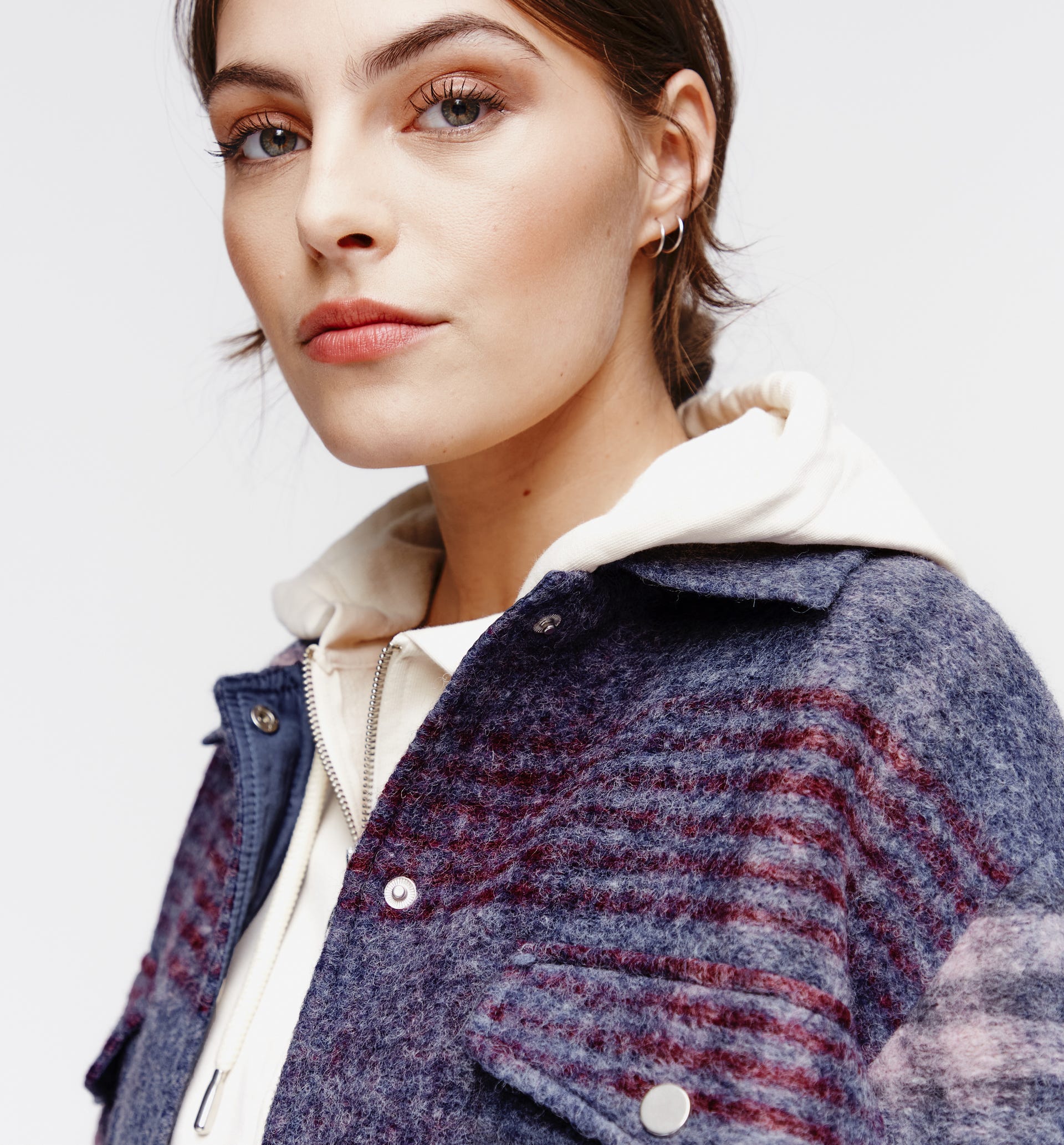 Manteau surchemise en laine