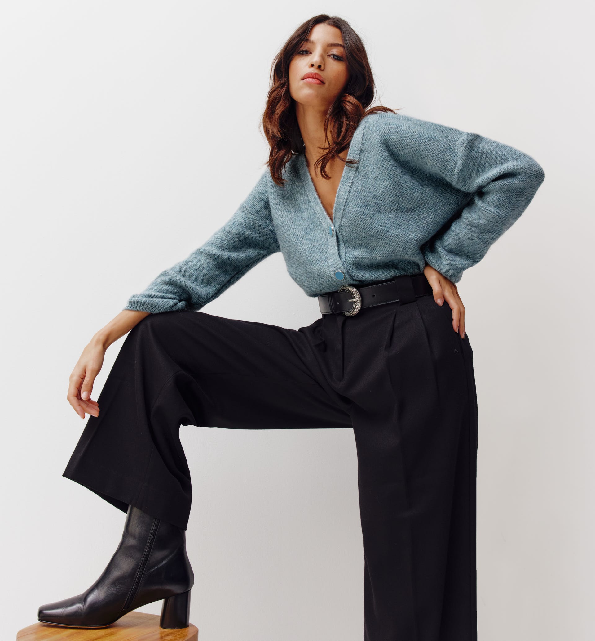Two-way faux cardigan