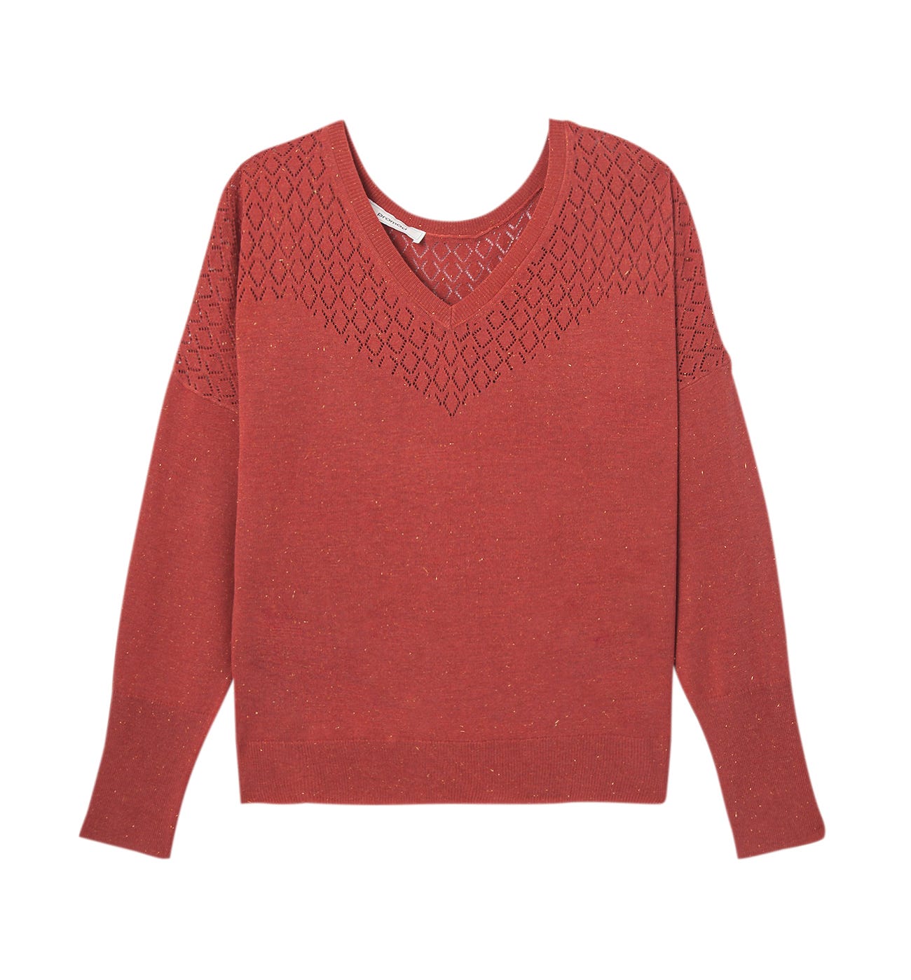 Maglia scollo a V e trafori