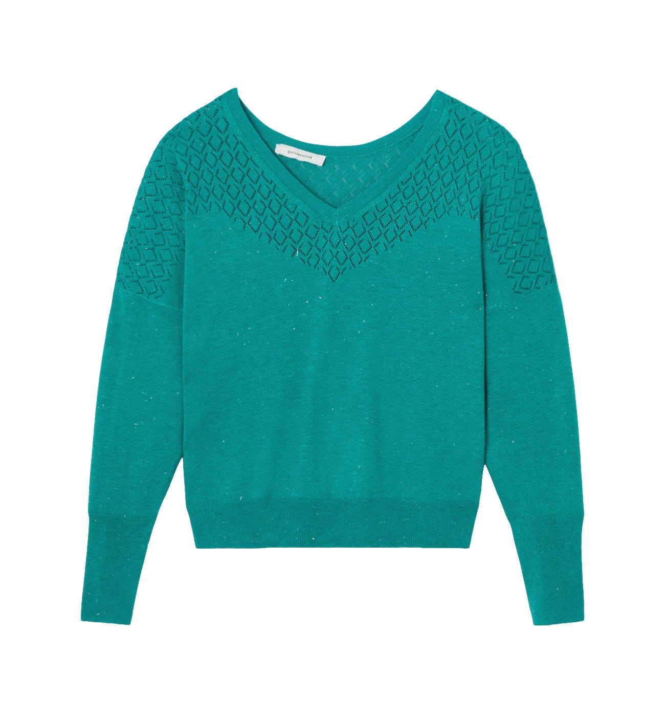 Pullover mit Lochstrickmuster