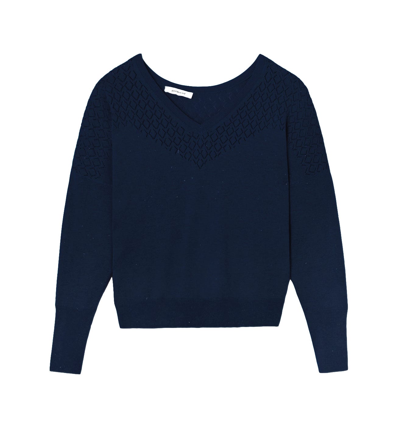 Pullover mit Lochstrickmuster
