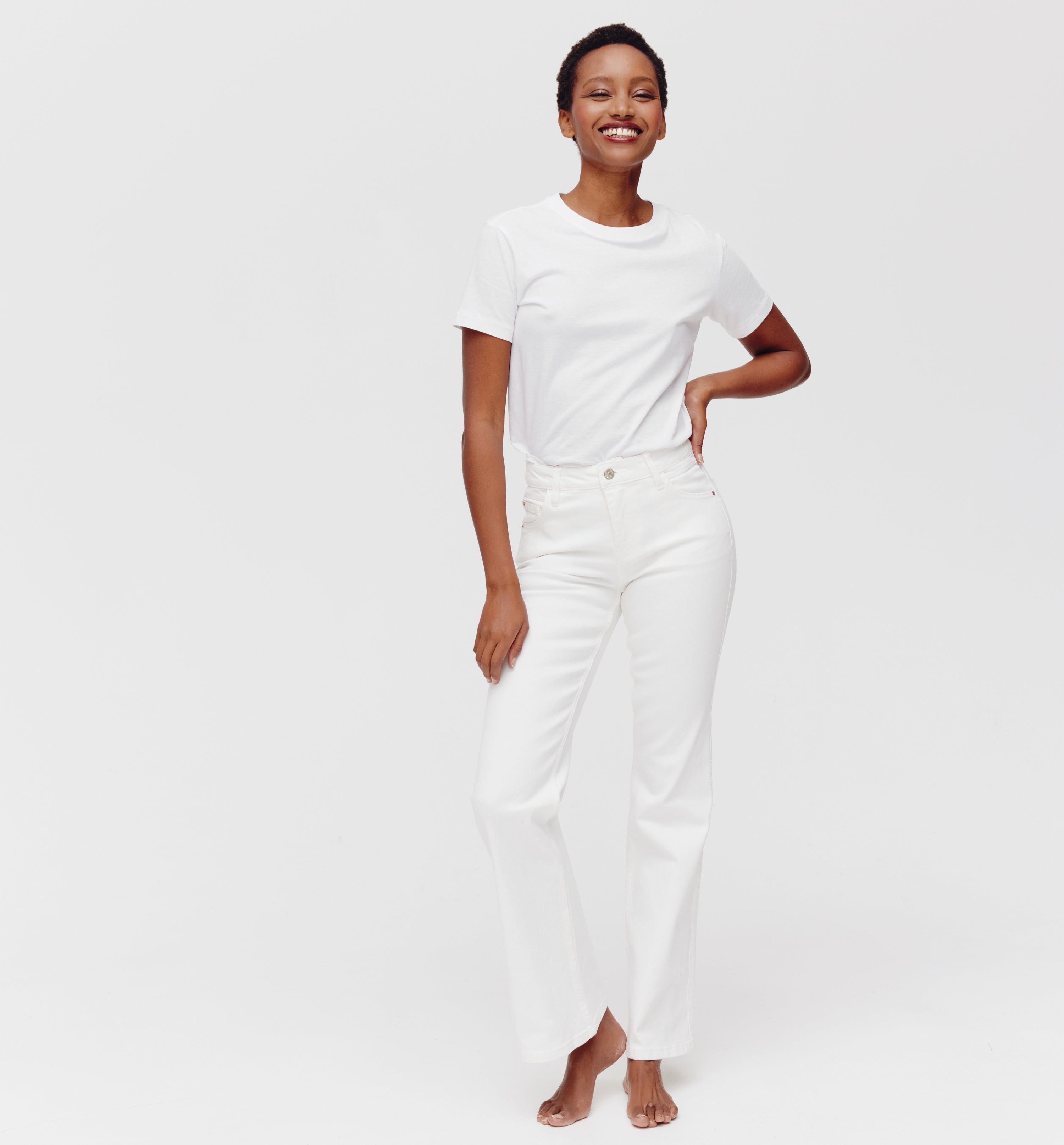 EUGENE flared jeans - White