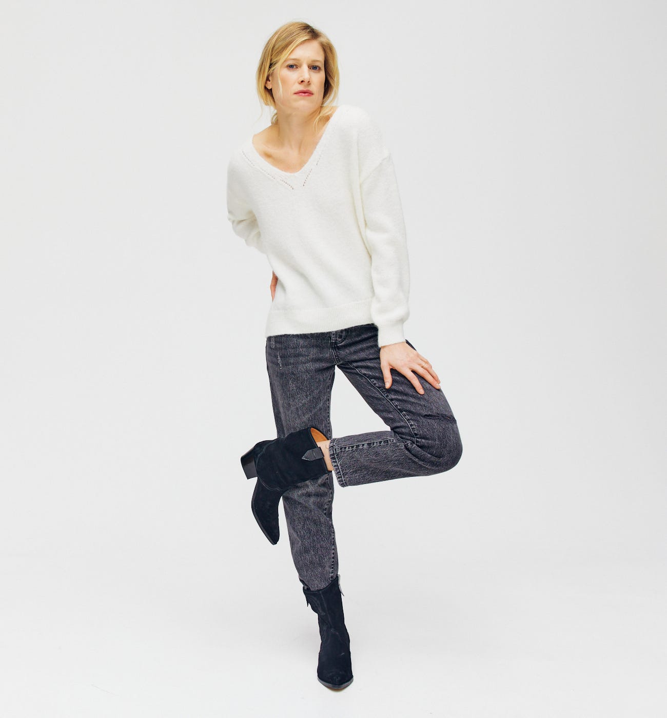 Pullover mit V-Ausschnitt