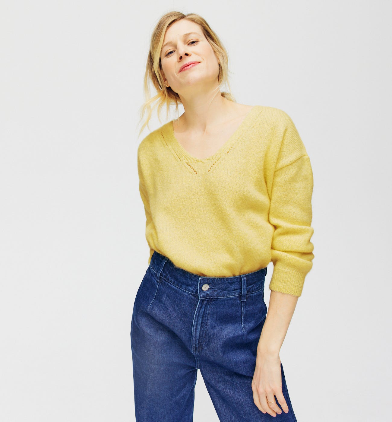 Maglia scollo V fronte/retro