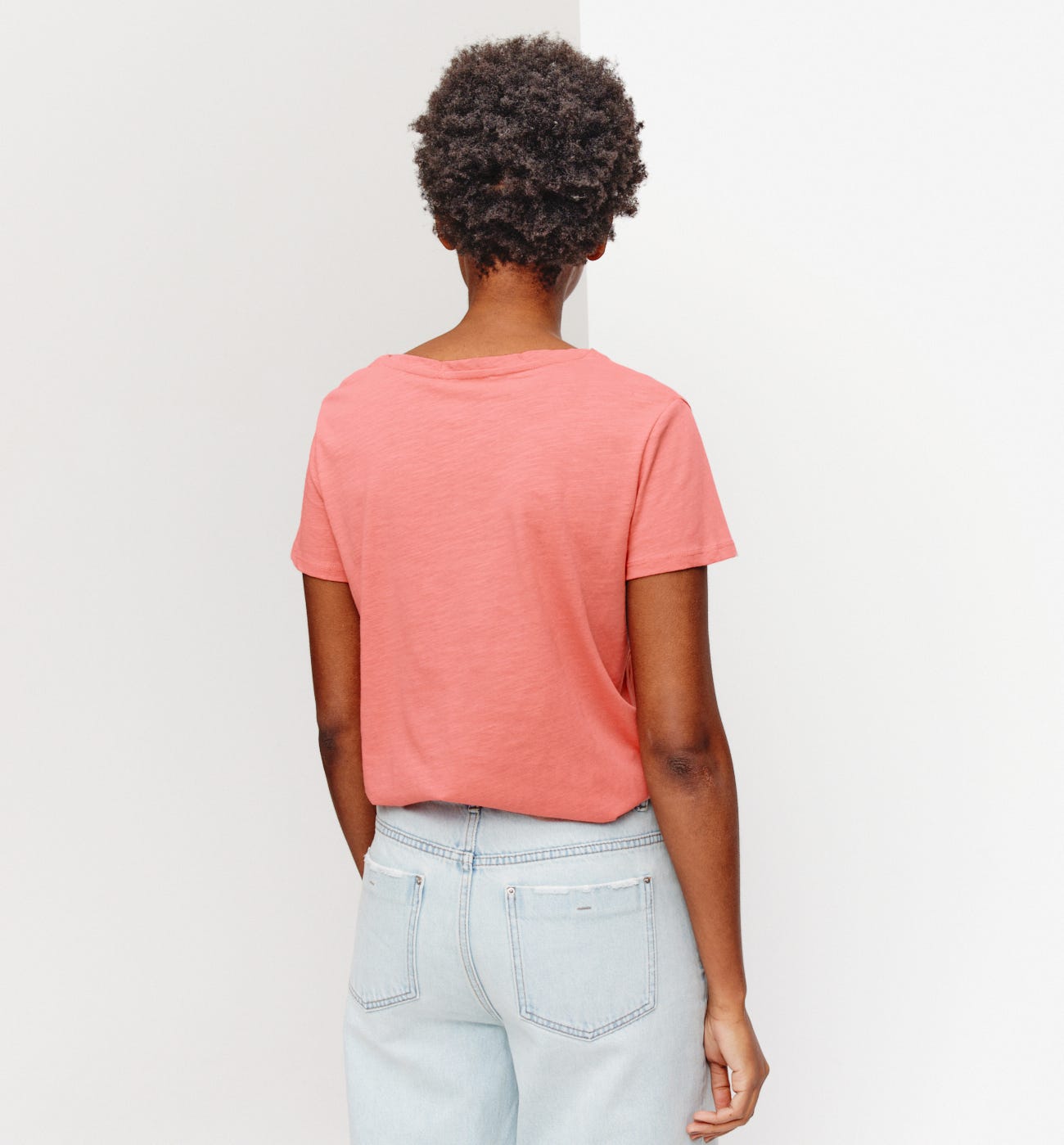 V-neckline top