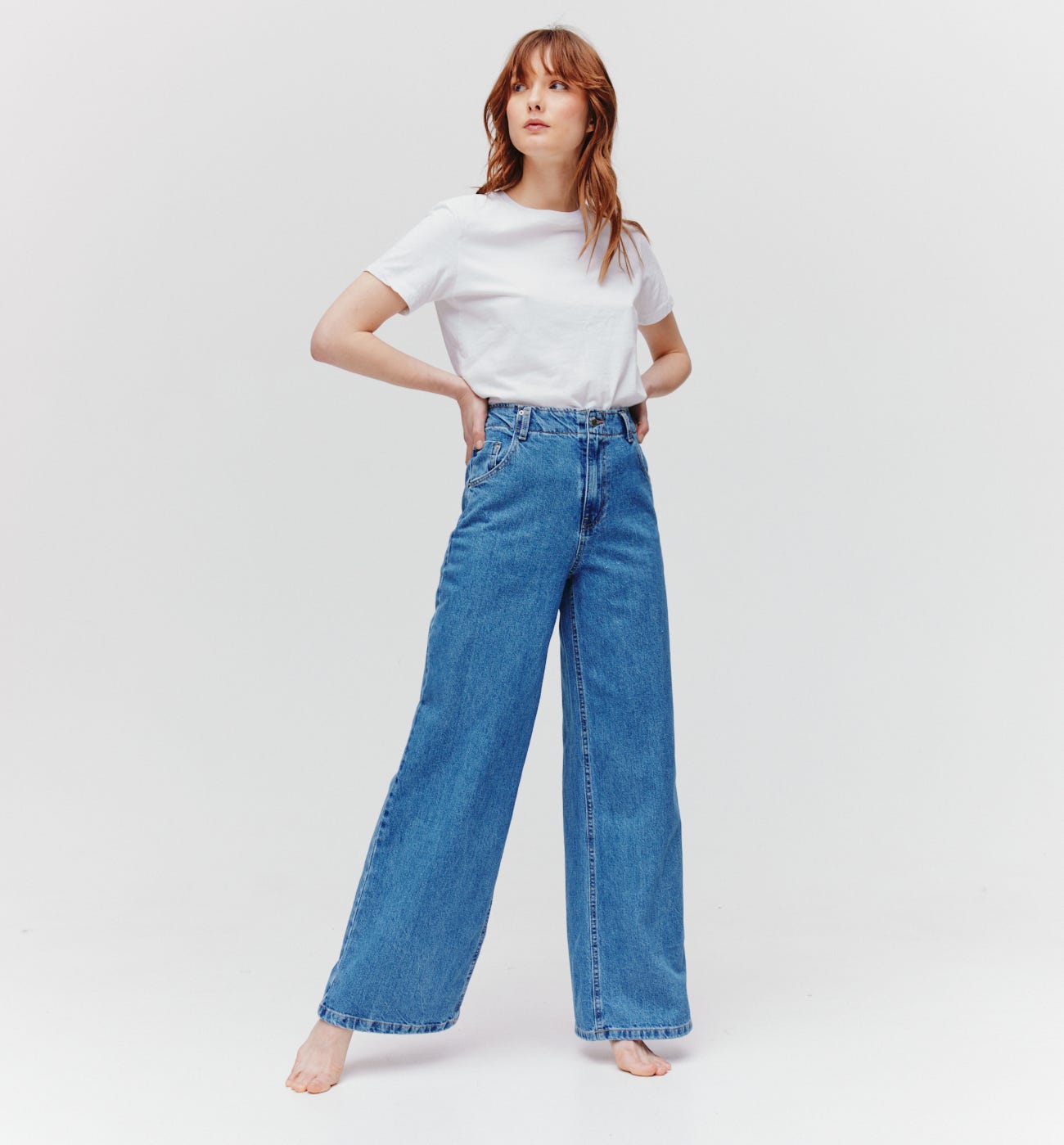 Jeans larghi a vita alta FELIX