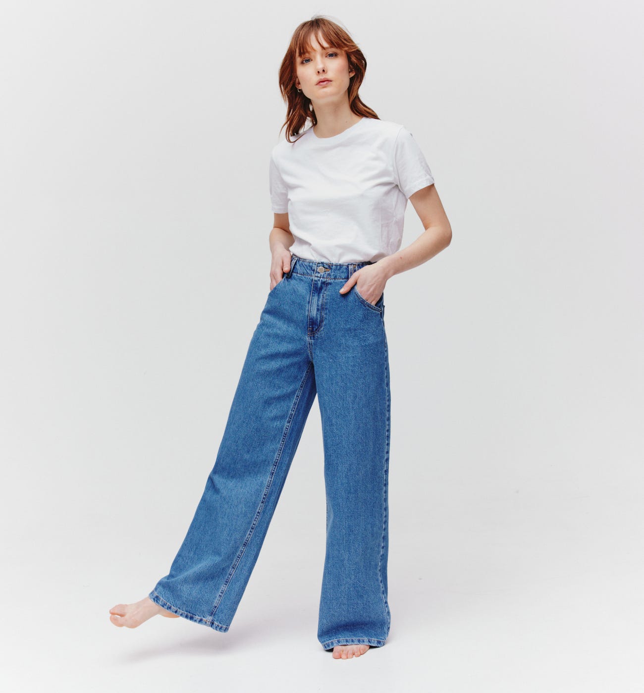 Jeans larghi a vita alta FELIX
