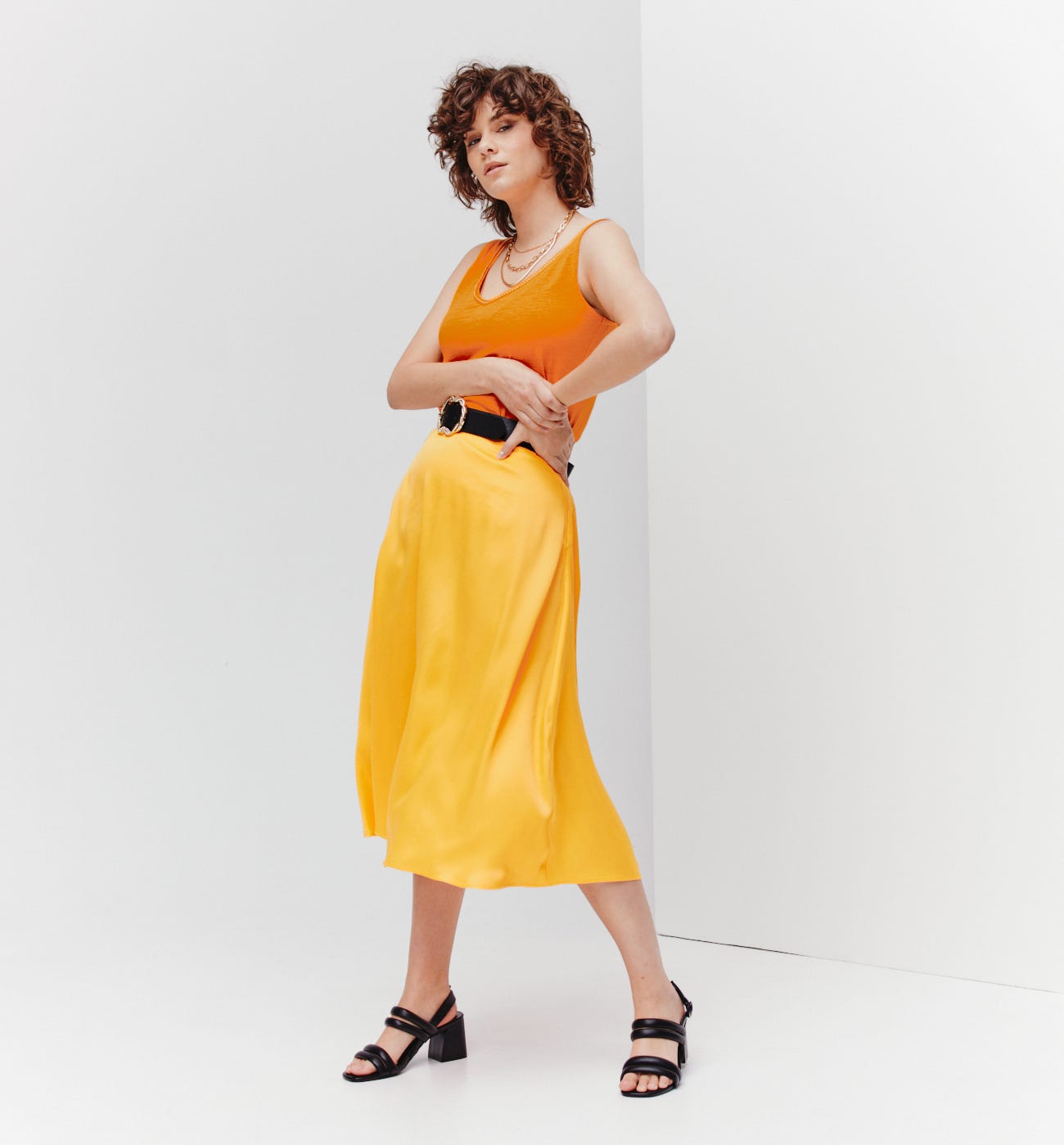 V-neckline sleeveless top