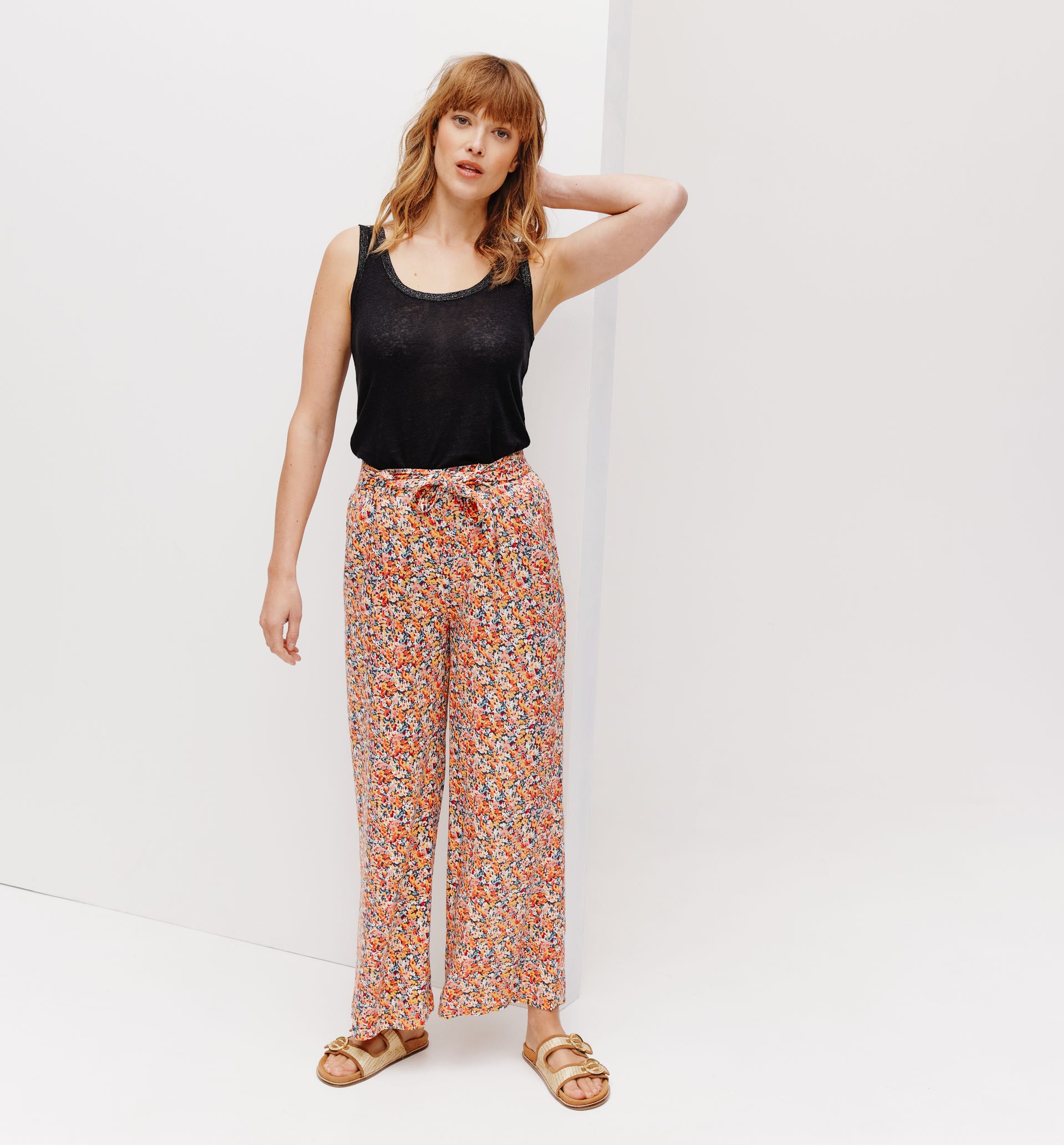 Lniany top damski