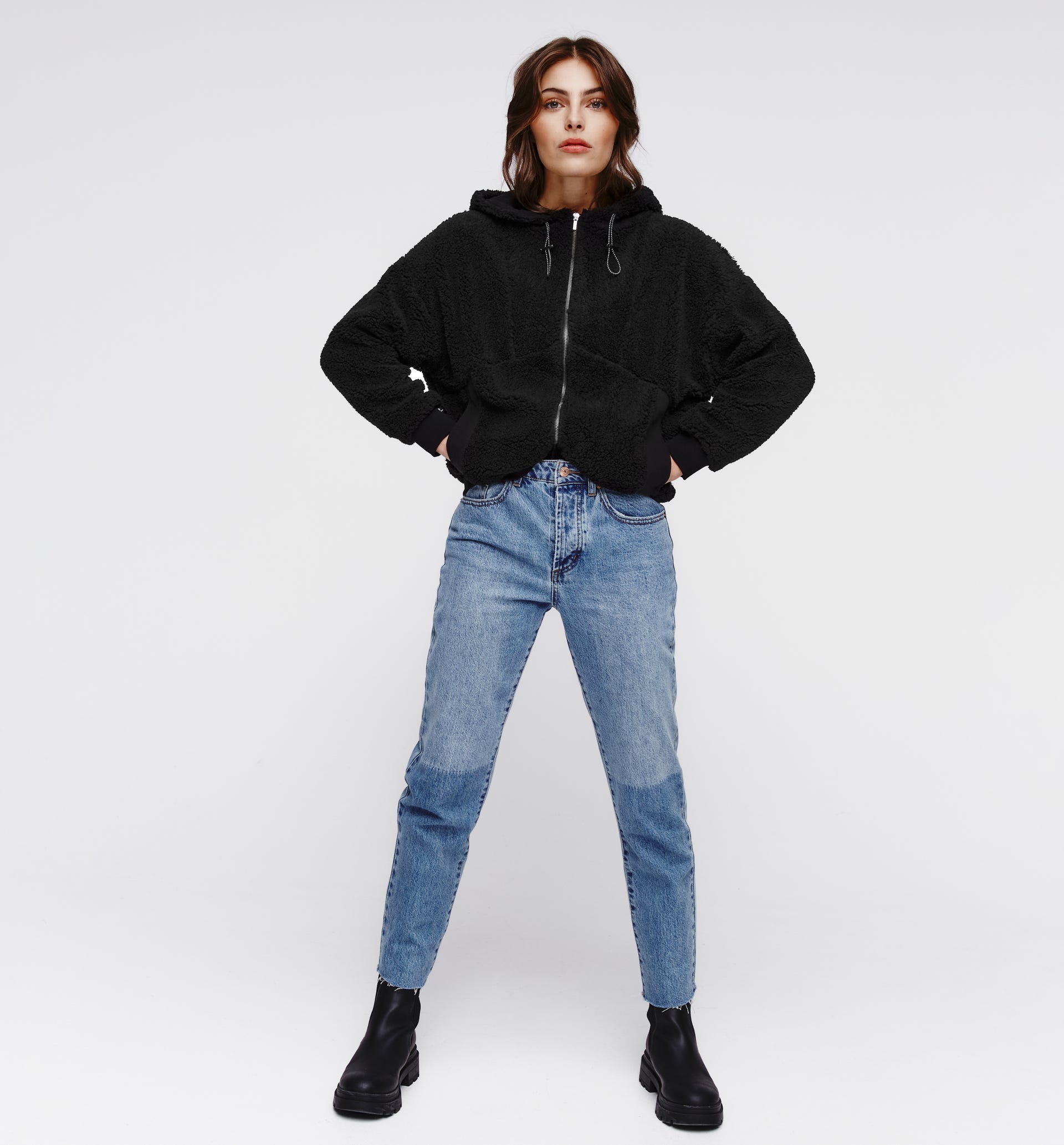 Jacke aus Kuschel-Fleece