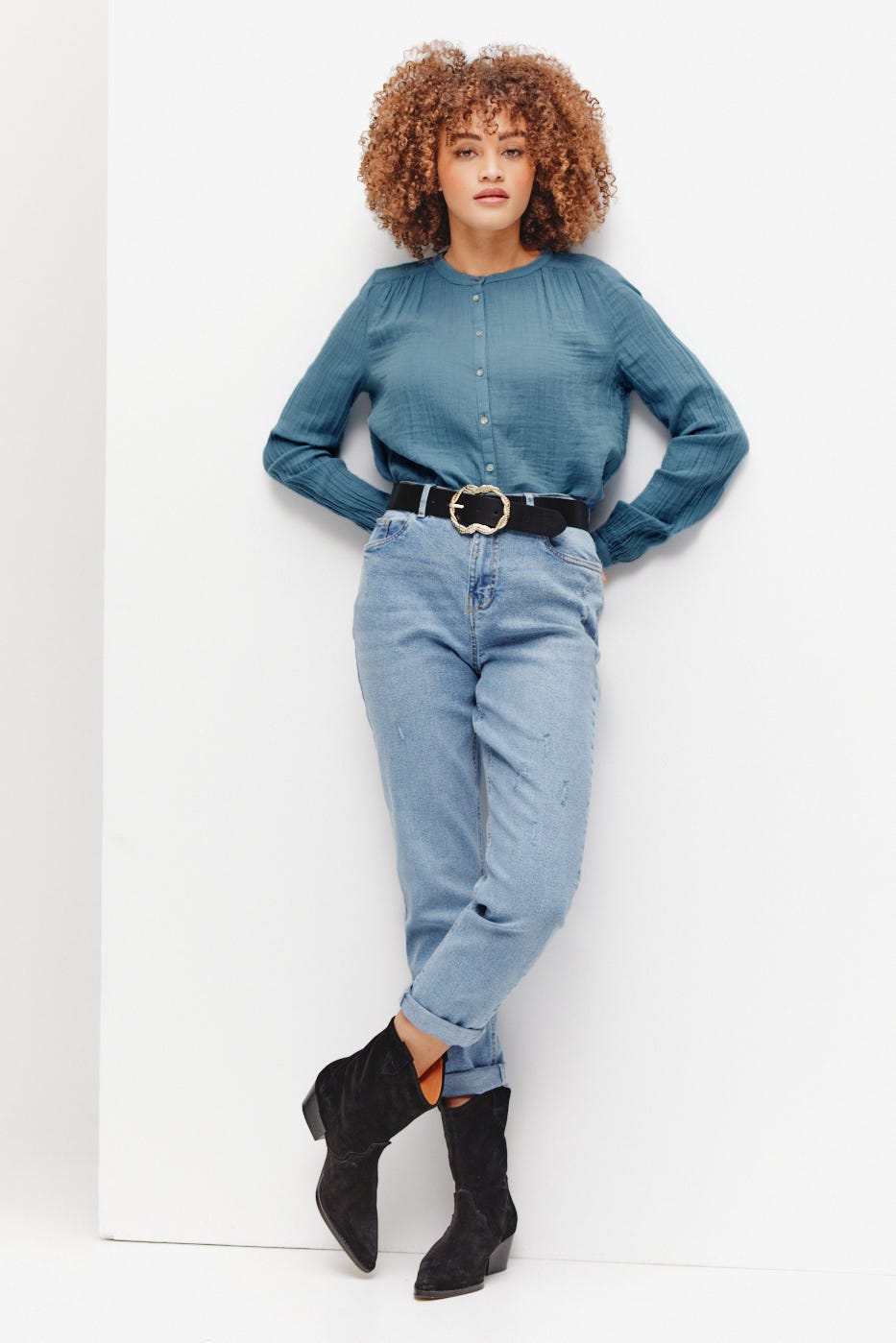 Camicia in garza di cotone