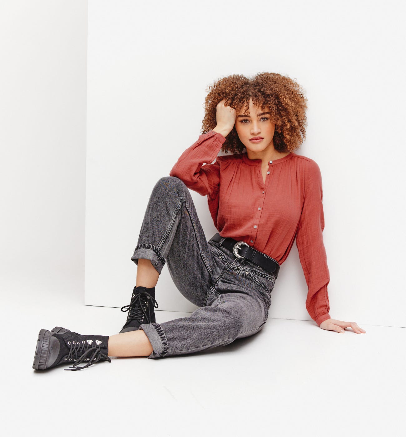Cotton gauze shirt