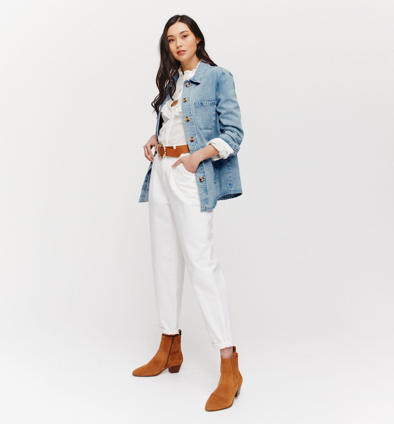Jeans-Hemdjacke