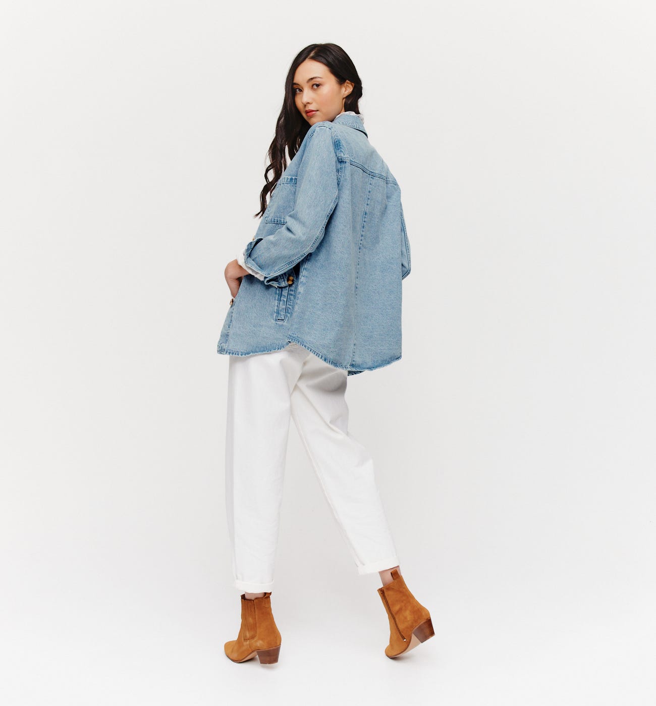 Jeans-Hemdjacke
